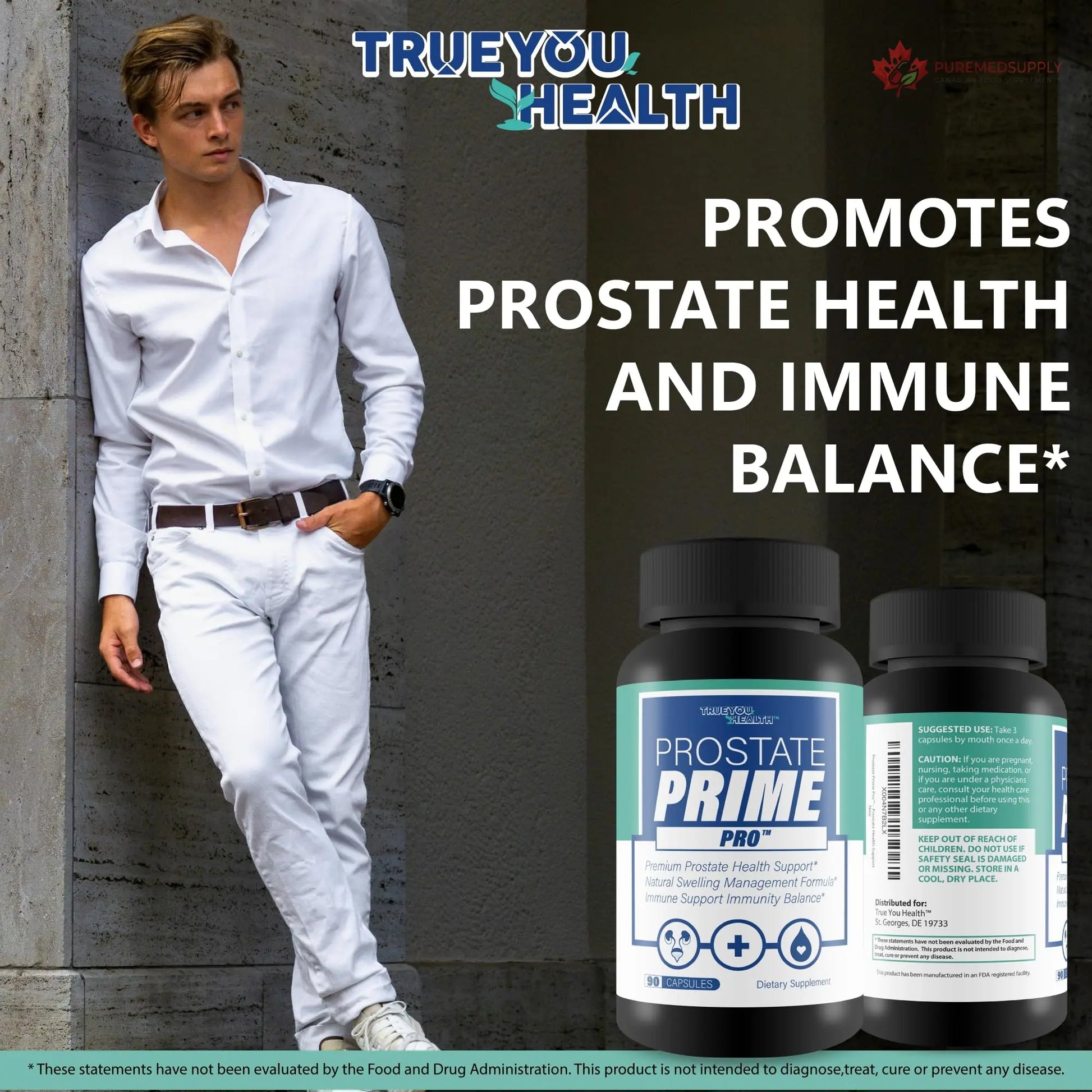 Prostate Prime Pro - Improved Formula - Our Best Prostate Support Supplement For Men’s Health - Natural Prostatitis Prostate Health - Natural Prostate Remedies - Men Prostate Vitamin Prostaprime Pills True You Health buy supplements canada