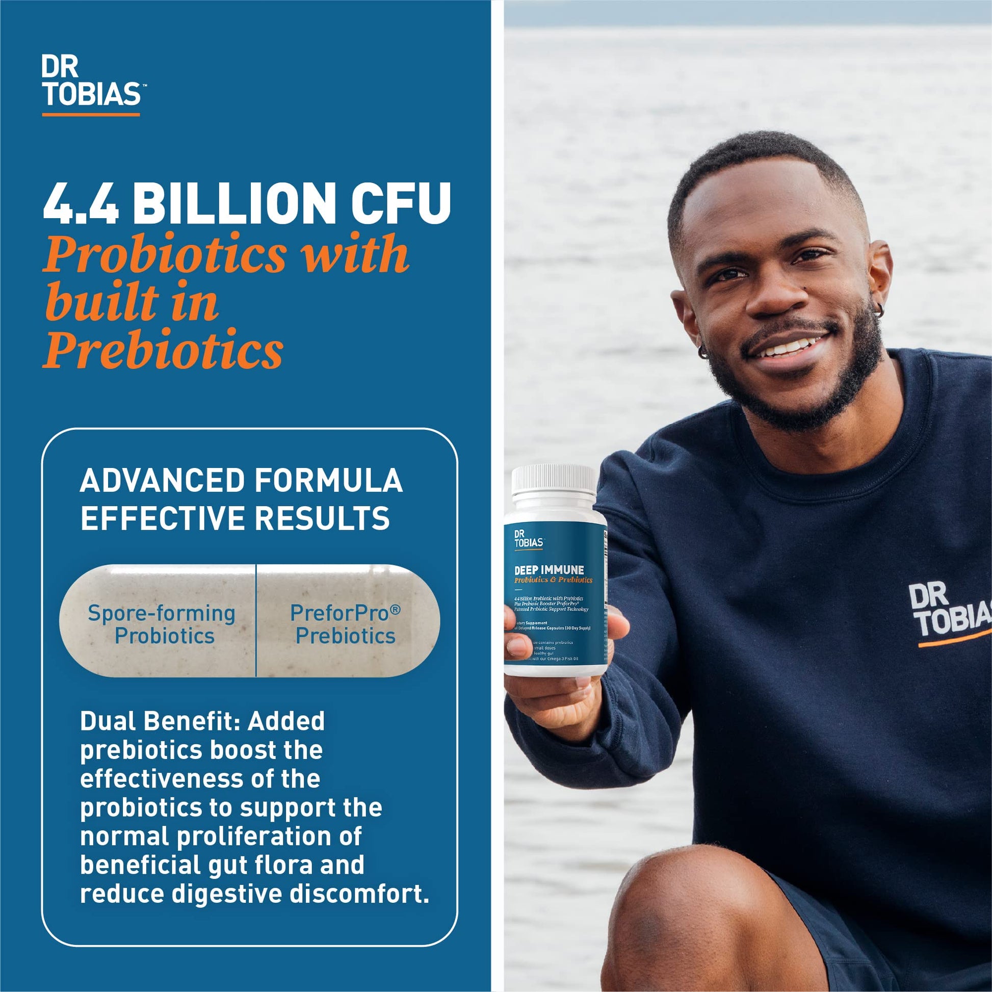 Dr. Tobias Deep Immune Probiotics & Prebiotics, 4.4 Billion CFU Probiotics for Women Dr. Tobias buy supplements canada