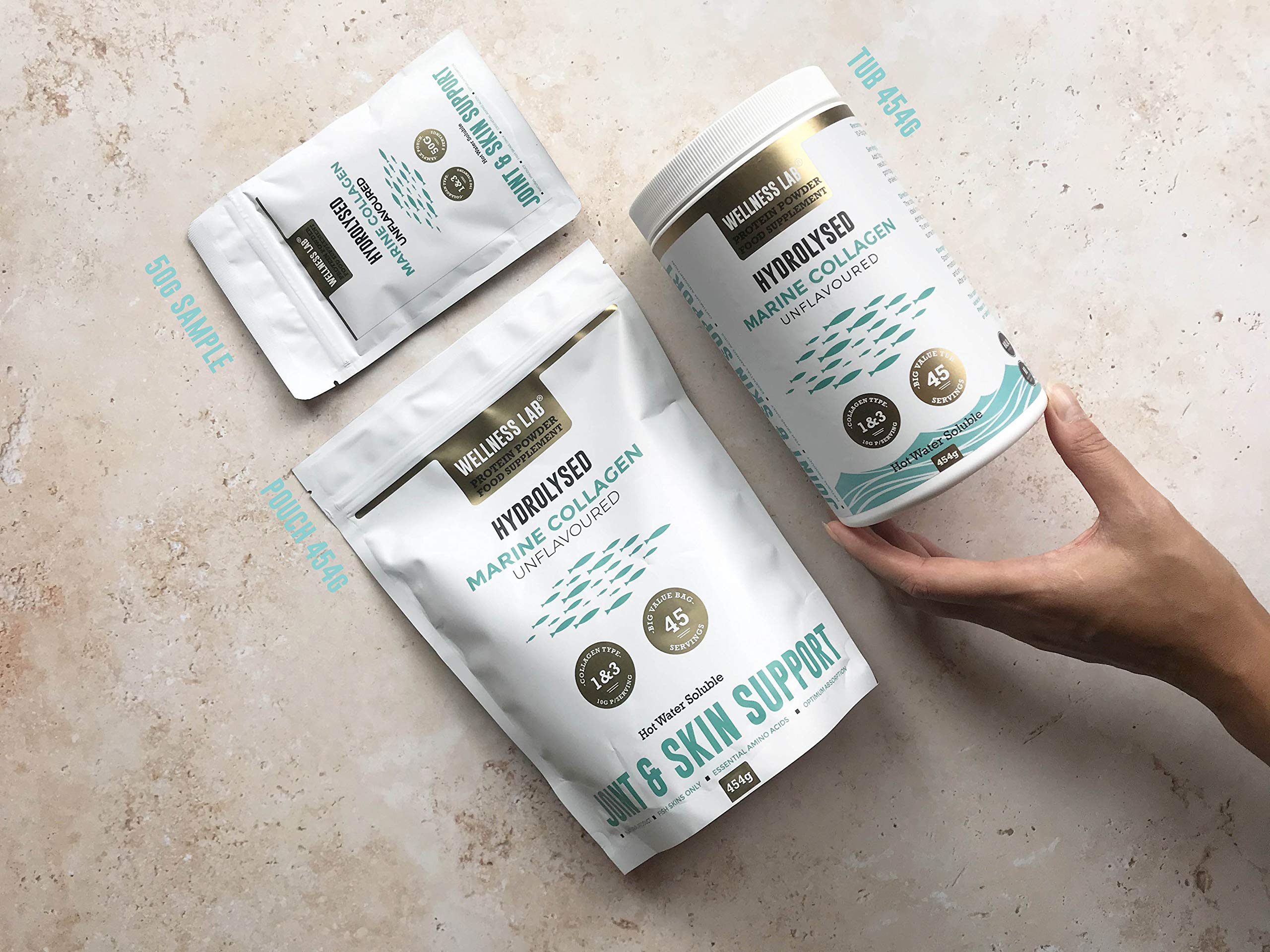 Cleanest Marine Collagen Peptides | Wellness Lab 454g | Type I,III | Highest Bioavailability Hydrolysed Protein Wellness Lab buy supplements canada