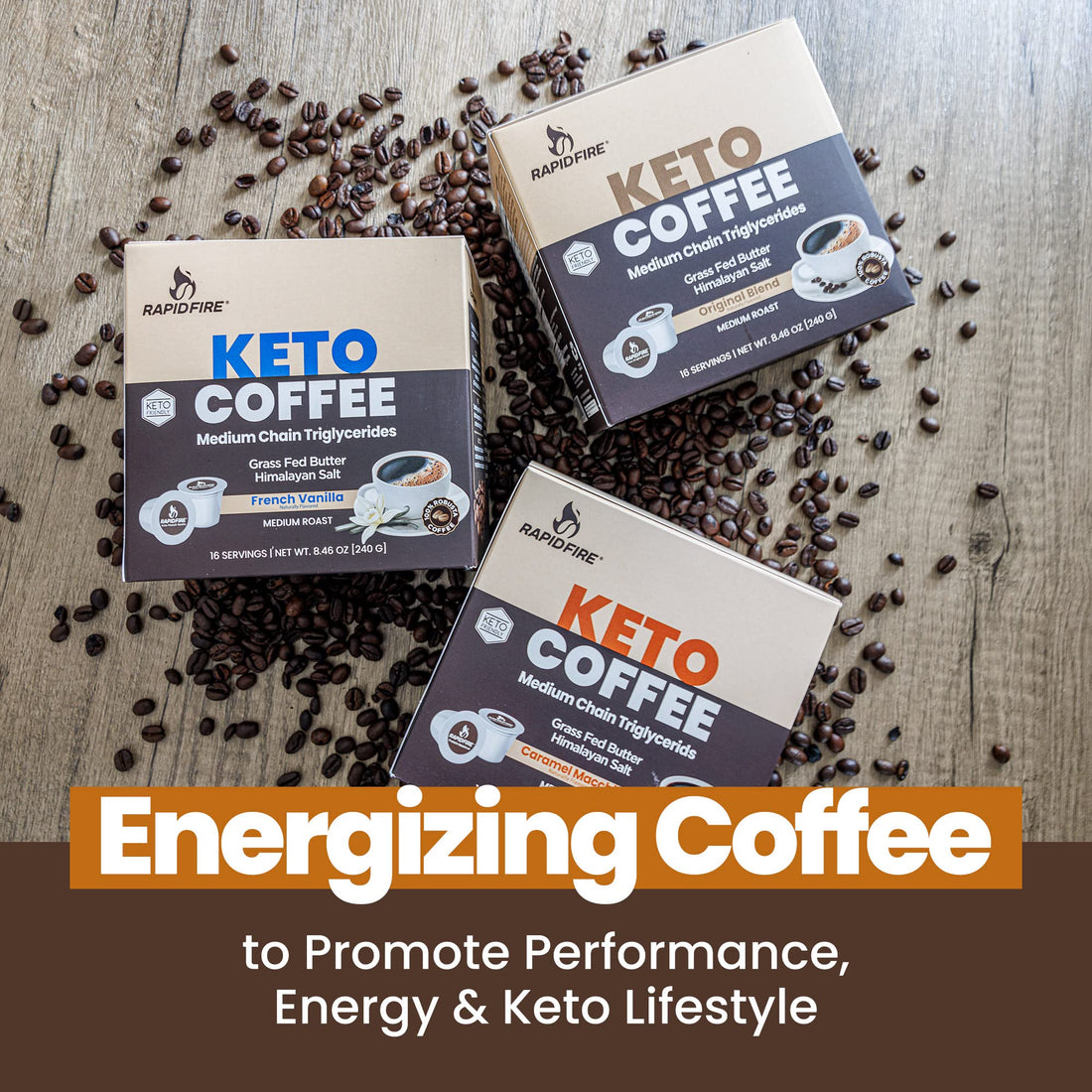 Rapidfire French Vanilla Ketogenic High Performance Keto Coffee Pods, Supports Energy Rapid Fire buy supplements canada