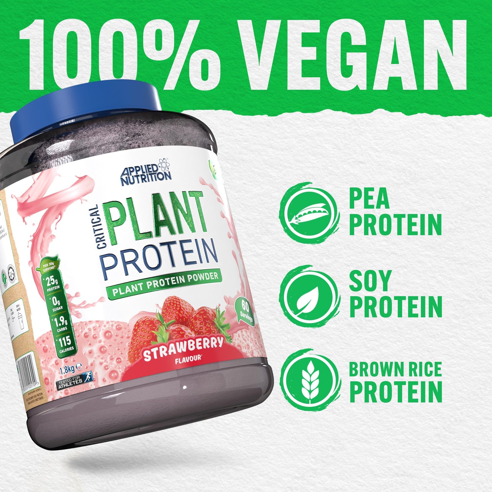 Applied Nutrition Plant Protein Powder – Critical Plant Vegan Protein Shake with SOYA Applied Nutrition buy supplements canada