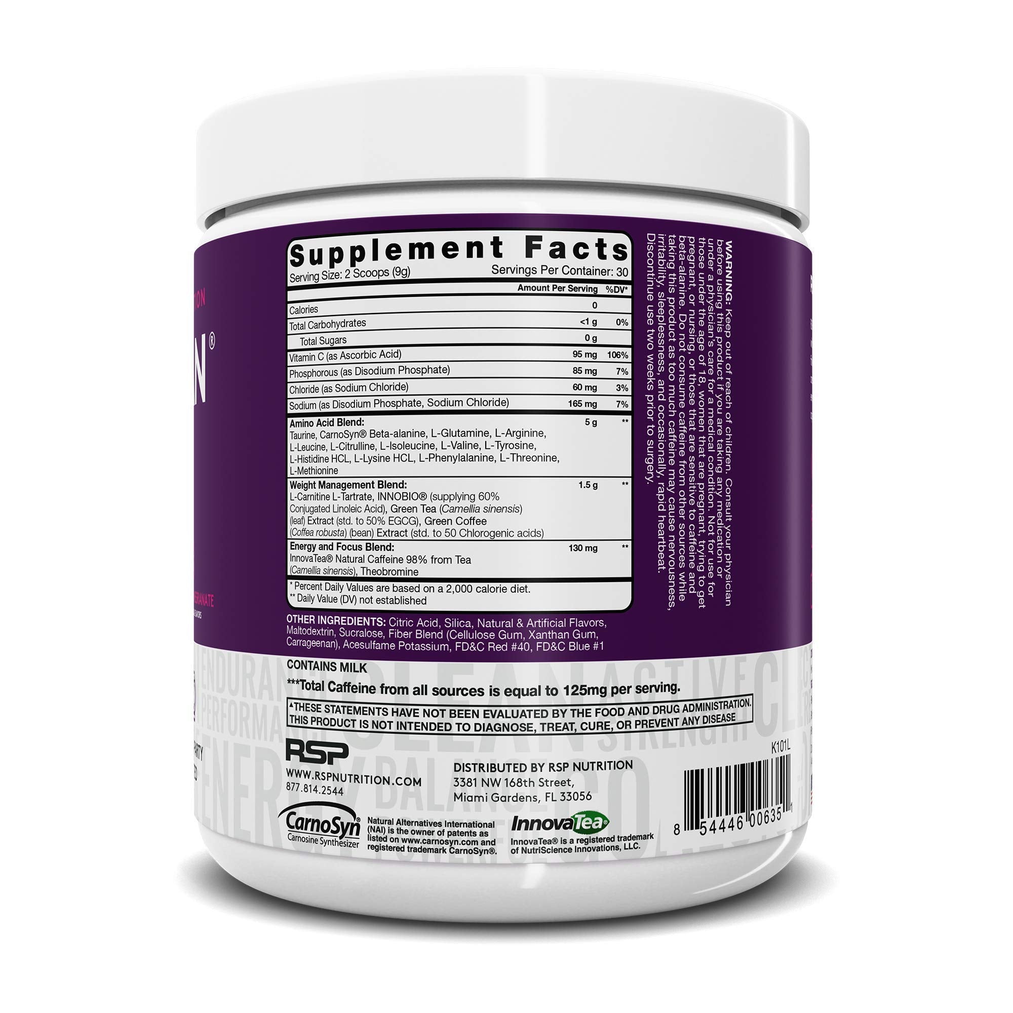 RSP NUTRITION AminoLean Pre Workout Energy (BlackBerry Pomegranate 30 Servings) RSP NUTRITION buy supplements canada