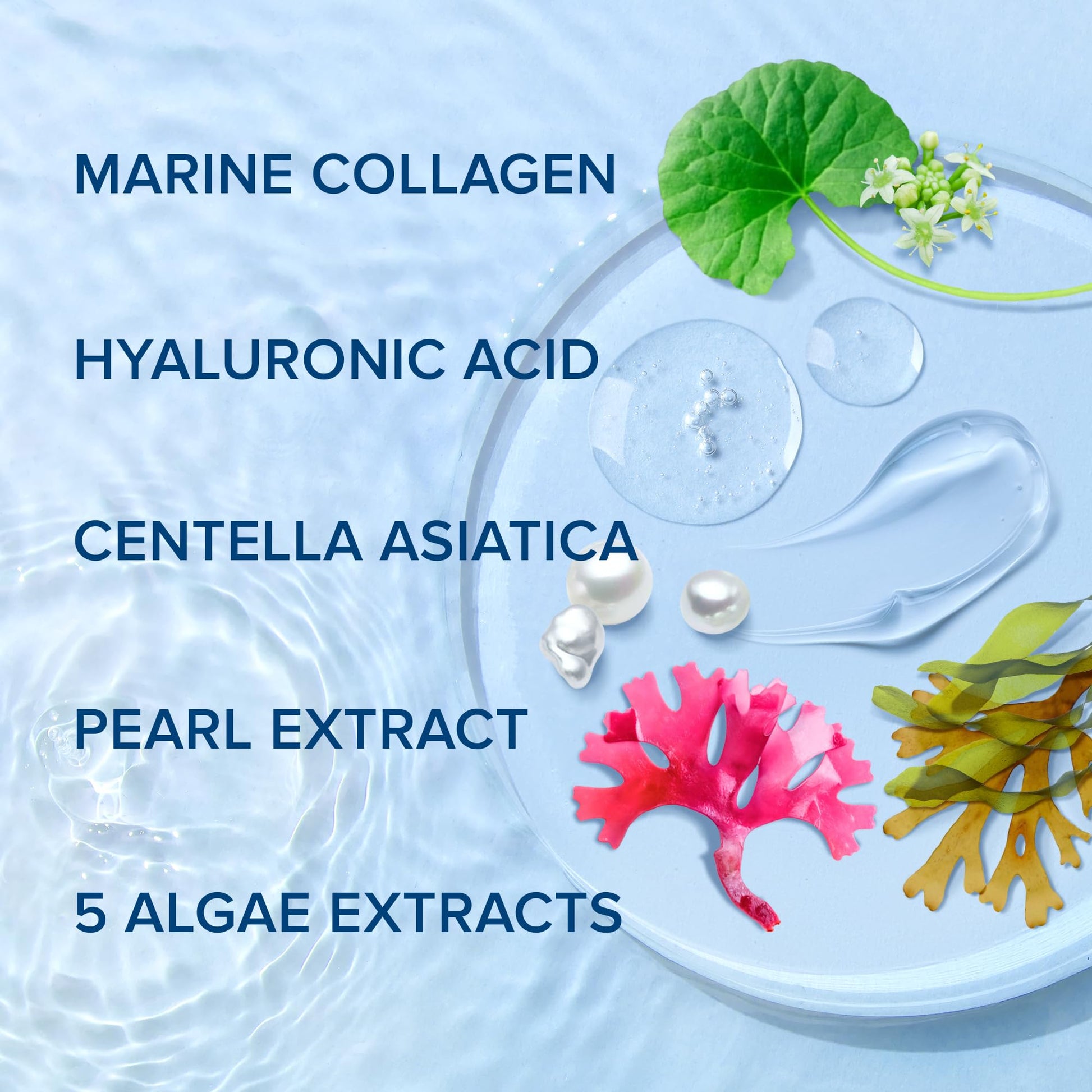 MAREE Collagen Facial Mask with Hyaluronic Acid — Sheet Face Mask Skincare — Centella Asiatica, Green & Red Algae Extract MAREE buy supplements canada