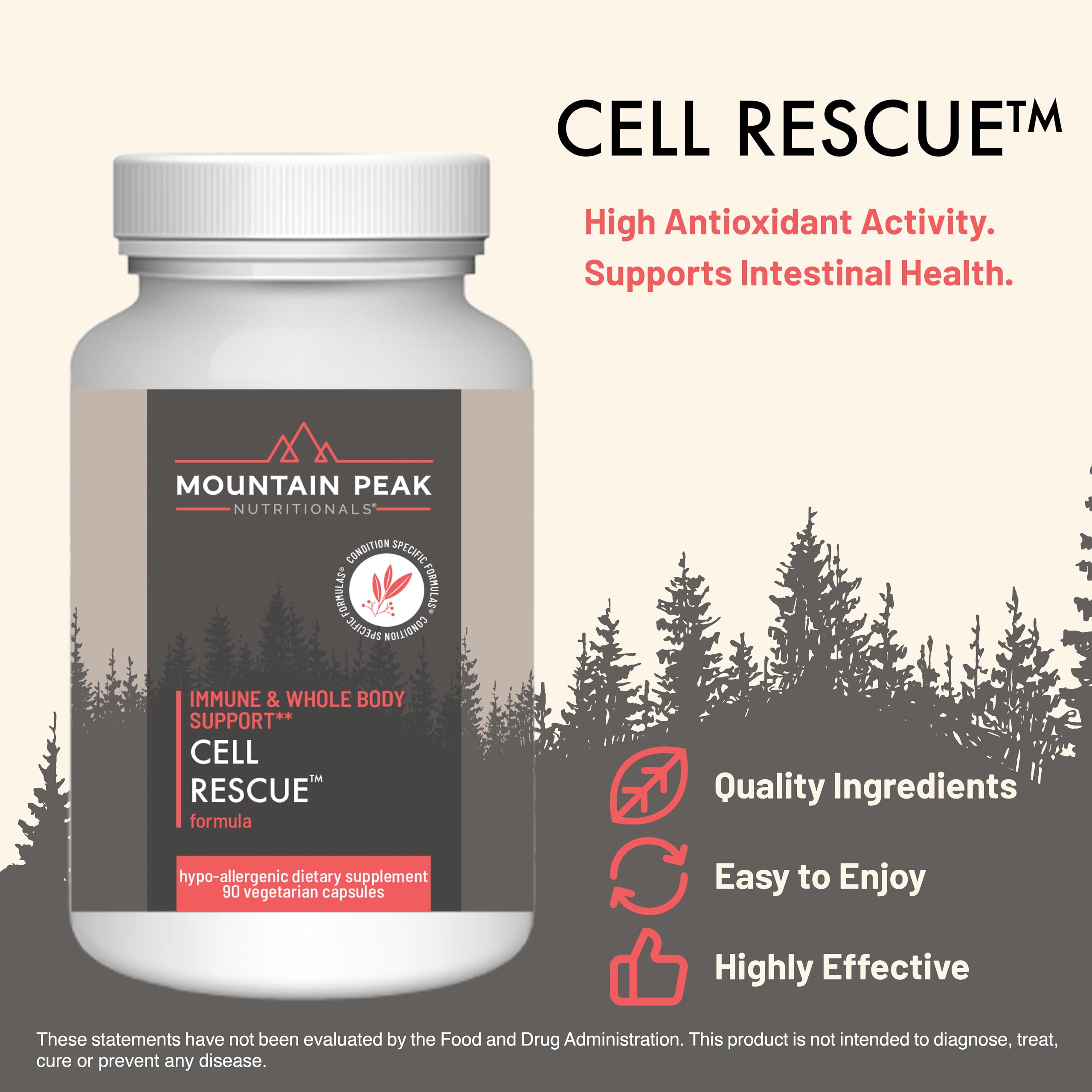 Mountain Peak Nutritionals Cell Rescue - Antioxidant Immune Support Supplement with Turmeric, Ginger Root, and Bromelain - Supports Intestinal Health & Whole Body (90 Capsules) Mountain Peak Nutritionals buy supplements canada
