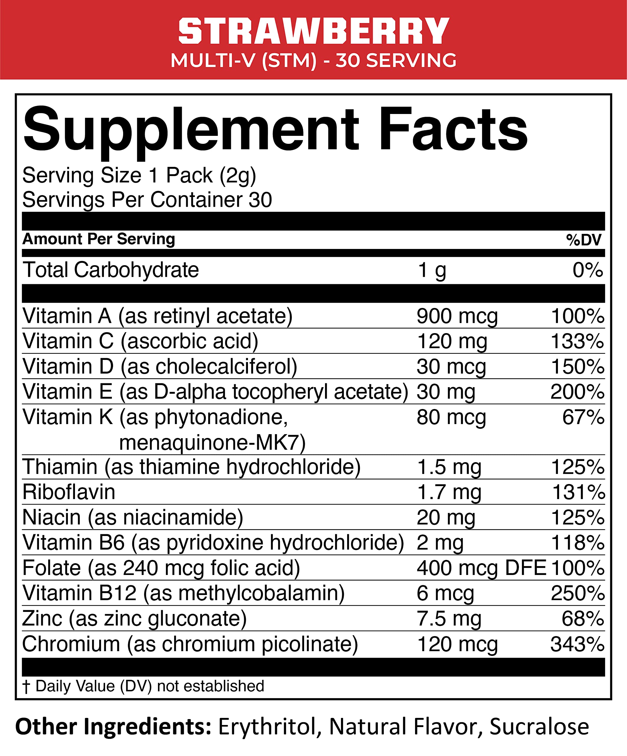 MTN OPS Multi‑V STM On‑the‑Go Daily Multivitamin for Men, Women & Kids – Straight‑to‑Mouth Vitamin C D3 B Zinc Packs – Gluten Free, Natural Flavors, 30 Servings MTN OPS buy supplements canada