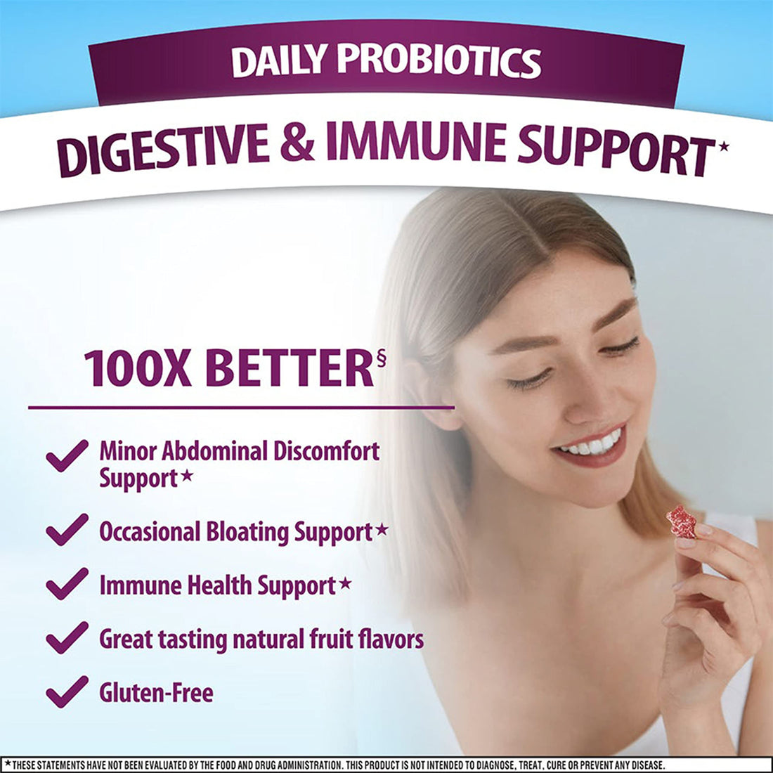 Digestive Advantage Daily Probiotic Gummies for Digestive & Gut Health for Men and Women, Superfruit Flavor, Red, 180 Count, Pack of 2 Digestive Advantage buy supplements canada