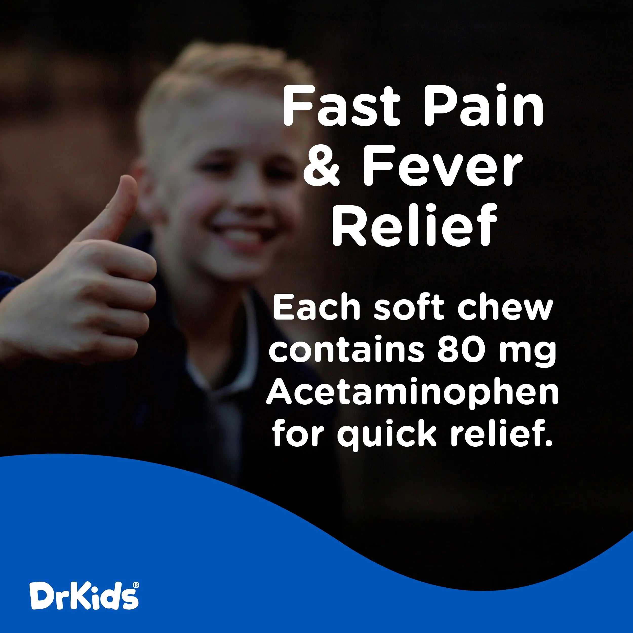 Dr. Kids Children’s Pain and Fever Gummy Bite - Chewable Acetaminophen for Kids Ages 2-11, Pre-Measured Soft Chews for Headache, Sore Throat, Cold and Flu, Orange Vanilla Flavor, 24 Count Dr. Kids buy supplements canada