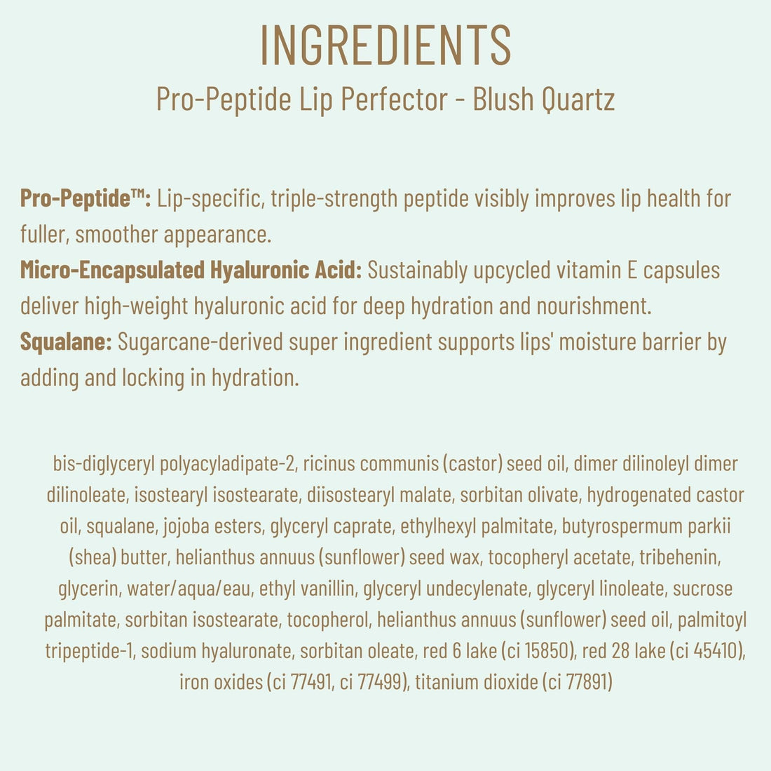 Biossance Pro-Peptide Lip Perfector – Triple-Treat Vegan Lip Balm – Deeply Hydrating with Pro-Peptides & Hyaluronic Acid – Enhances Natural Lip Color – Silky, Glossy Finish in Blush Quartz, Pink BIOSSANCE buy supplements canada