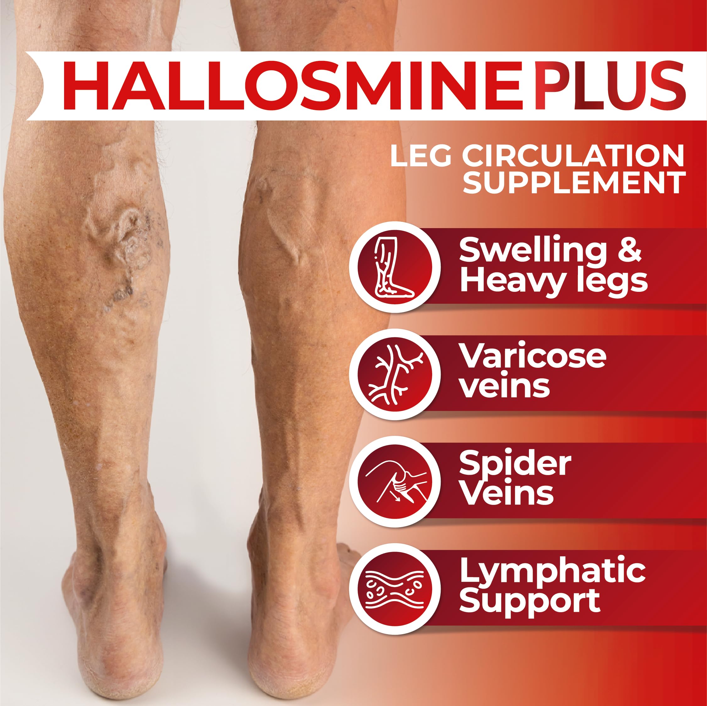 Hallusa Natural Hallosmine Ultra Diosmin 500mg & Hesperidin 150mg – Heavy Legs, Swelling & Vein - Blood Circulation Supplements, 60 Caps Hallusa Natural buy supplements canada