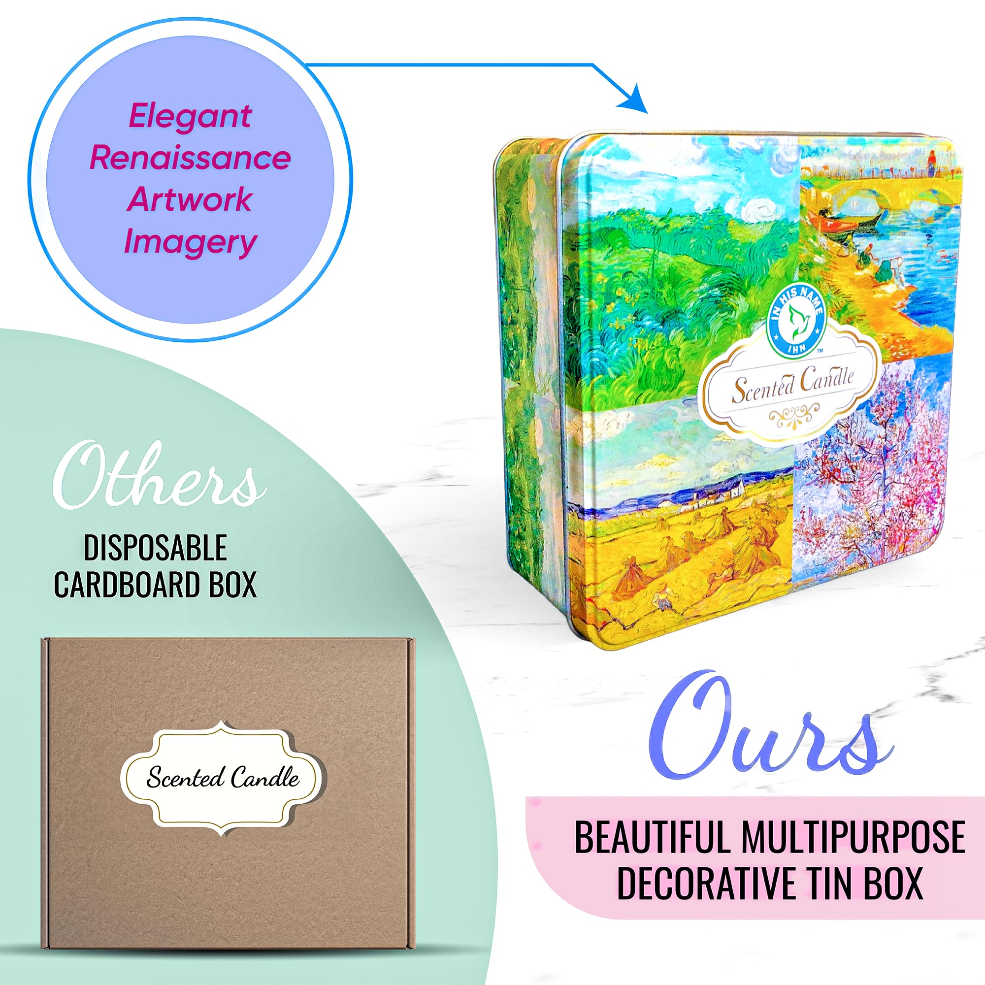 Scented Candles Gift for Women, 4 Pack, Reusable Tin Box, Luxury Candles for Home In His Name buy supplements canada