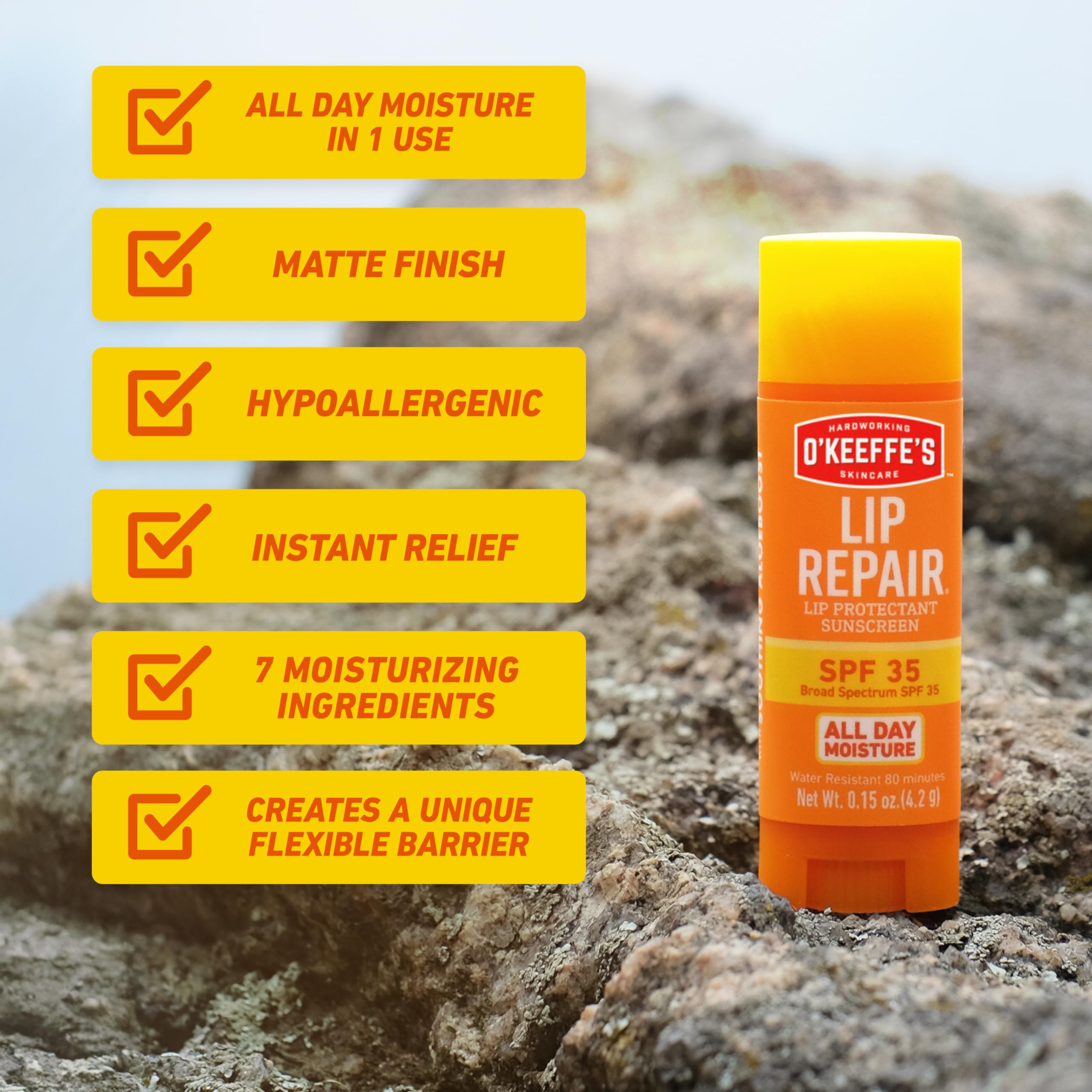 O'Keeffe's Lip Repair SPF 35 Lip Balm - Stick (3 Pack) - Sun-Safe Moisturizer for Extremely Cracked, Dry Lips O'Keeffe's buy supplements canada