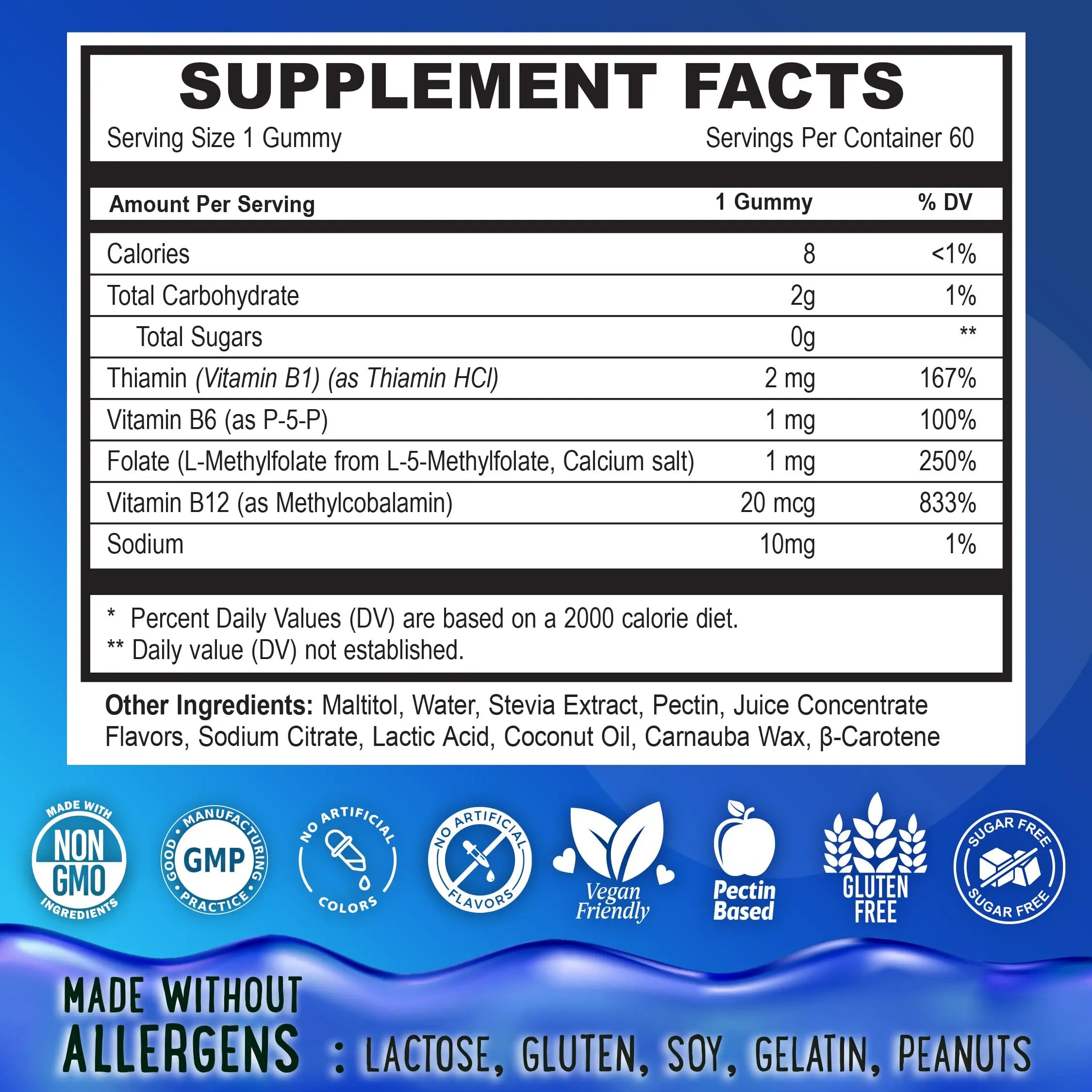 Center-Filled 5-MTHF Folate L-MethylFolate Sugar-Free Gummies - MTHFR Supplement Support with Methylated B1, B6 and Methyl B12 Multivitamins OH MY CHEWY buy supplements canada