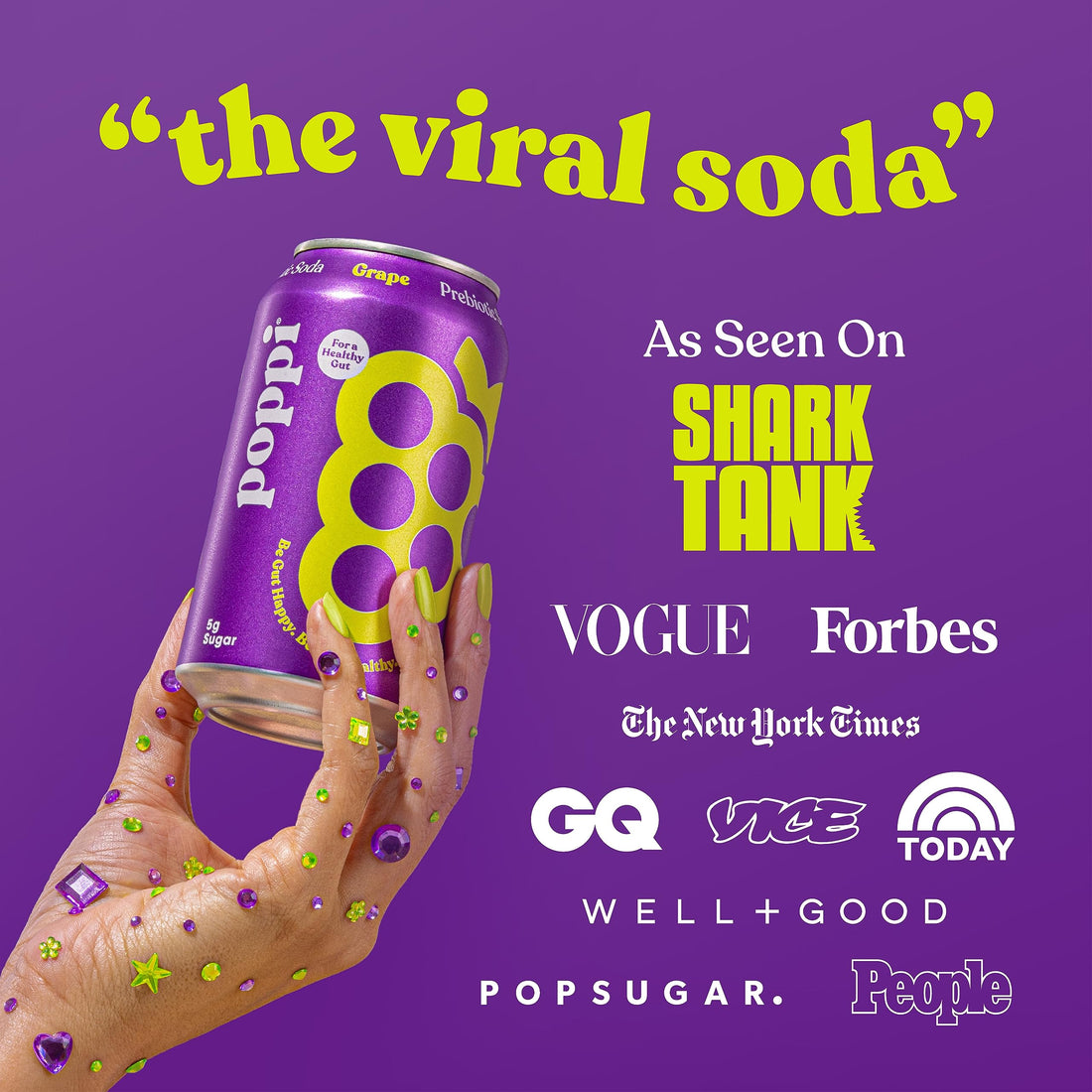 POPPI Sparkling Prebiotic Soda, Beverages w/Apple Cider Vinegar, Seltzer Water & Juice poppi buy supplements canada
