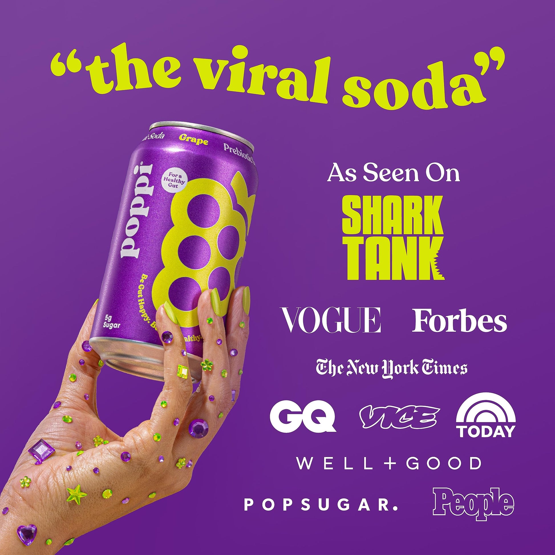 POPPI Sparkling Prebiotic Soda, Beverages w/Apple Cider Vinegar, Seltzer Water & Juice poppi buy supplements canada