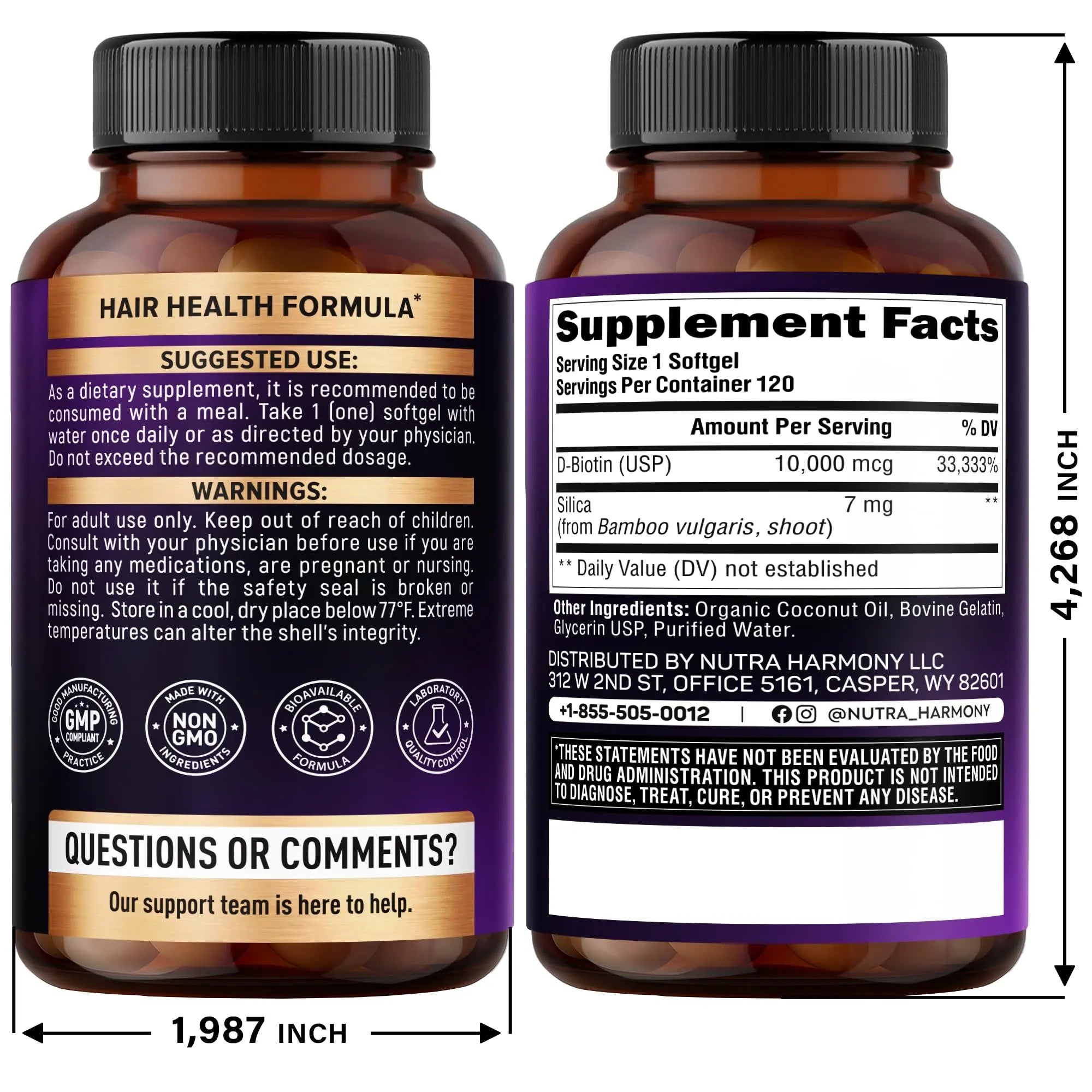 Bariatric Multivitamin Capsules & Biotin with Silicon Softgels NUTRAHARMONY buy supplements canada