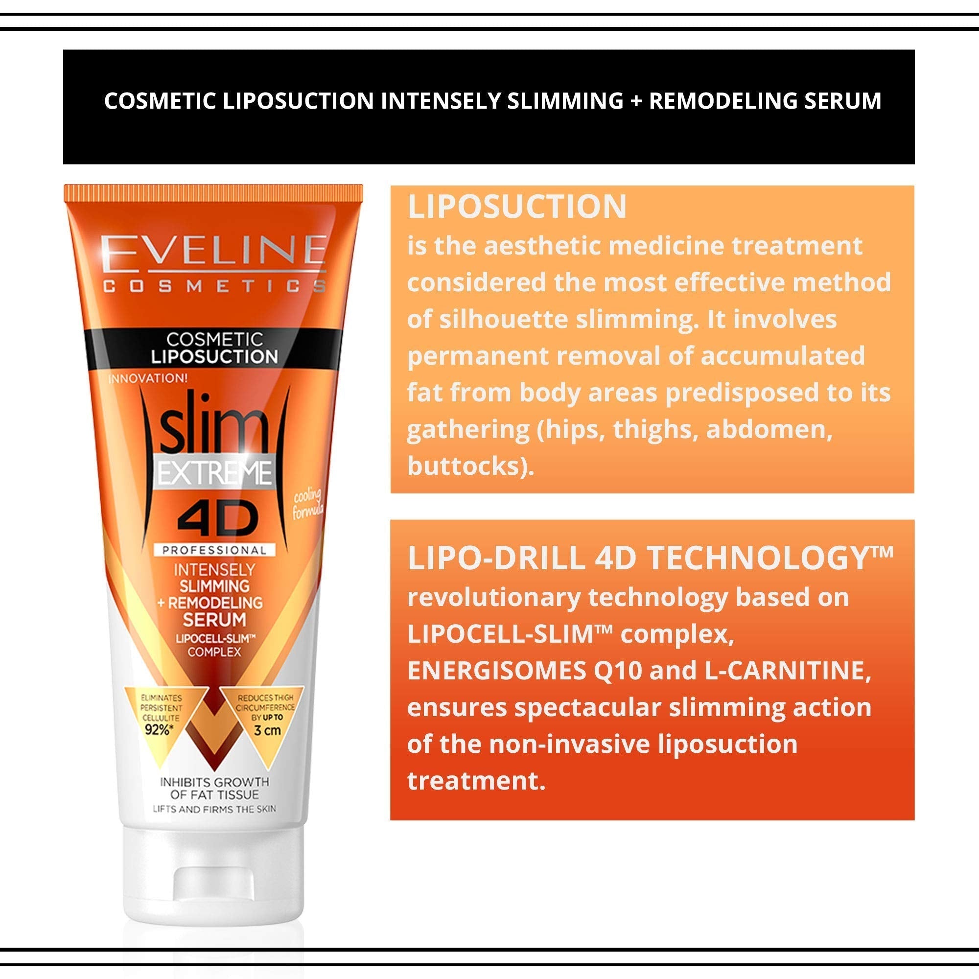 Eveline Slim Extreme 4D Liposuction Body Serum, 8.80 Fluid Ounce EVELINE COSMETICS buy supplements canada