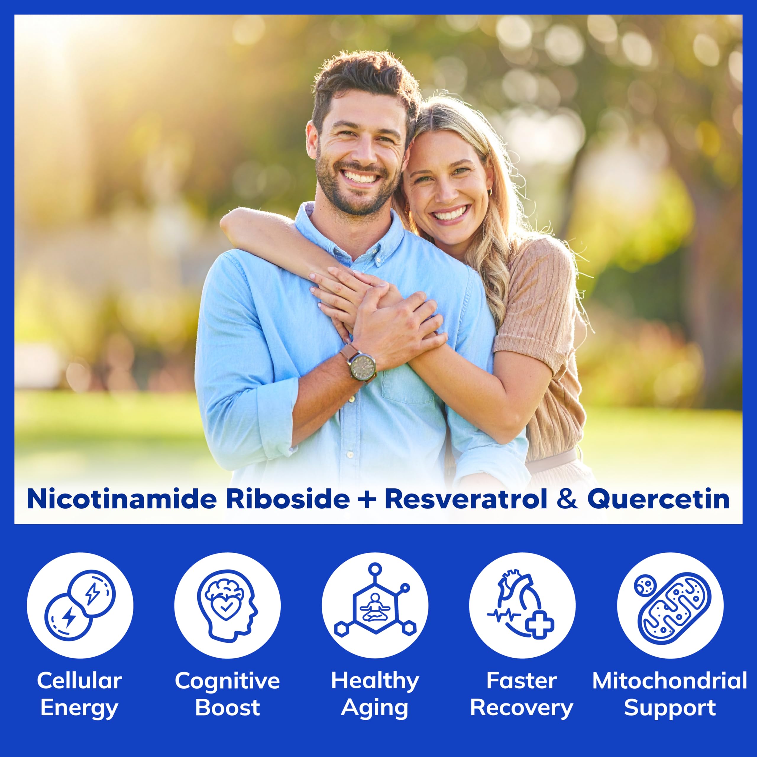aSquared Nutrition NAD Resveratrol Supplement - NAD+ Nicotinamide Riboside 500mg (Vitamin B3) Plus Trans-Resveratrol & Quercetin - NMN Alternative for Men & Women - 60 Capsules aSquared Nutrition buy supplements canada