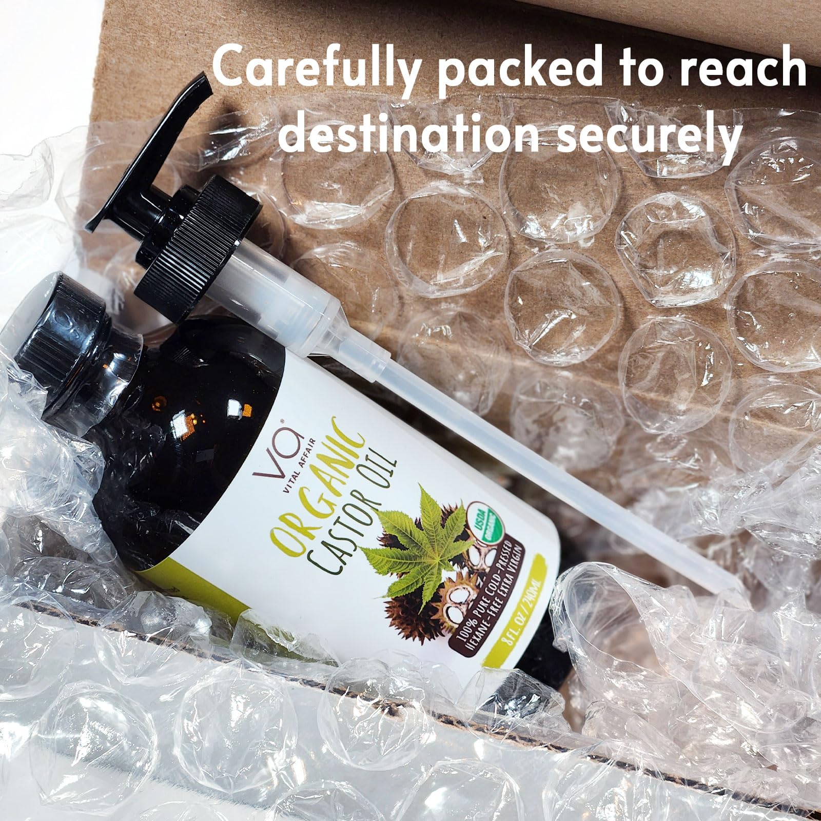 VITAL AFFAIR Castor Oil Organic Cold Pressed Unrefined Glass Bottle- USDA Certified Organic Castor Oil VITAL AFFAIR buy supplements canada