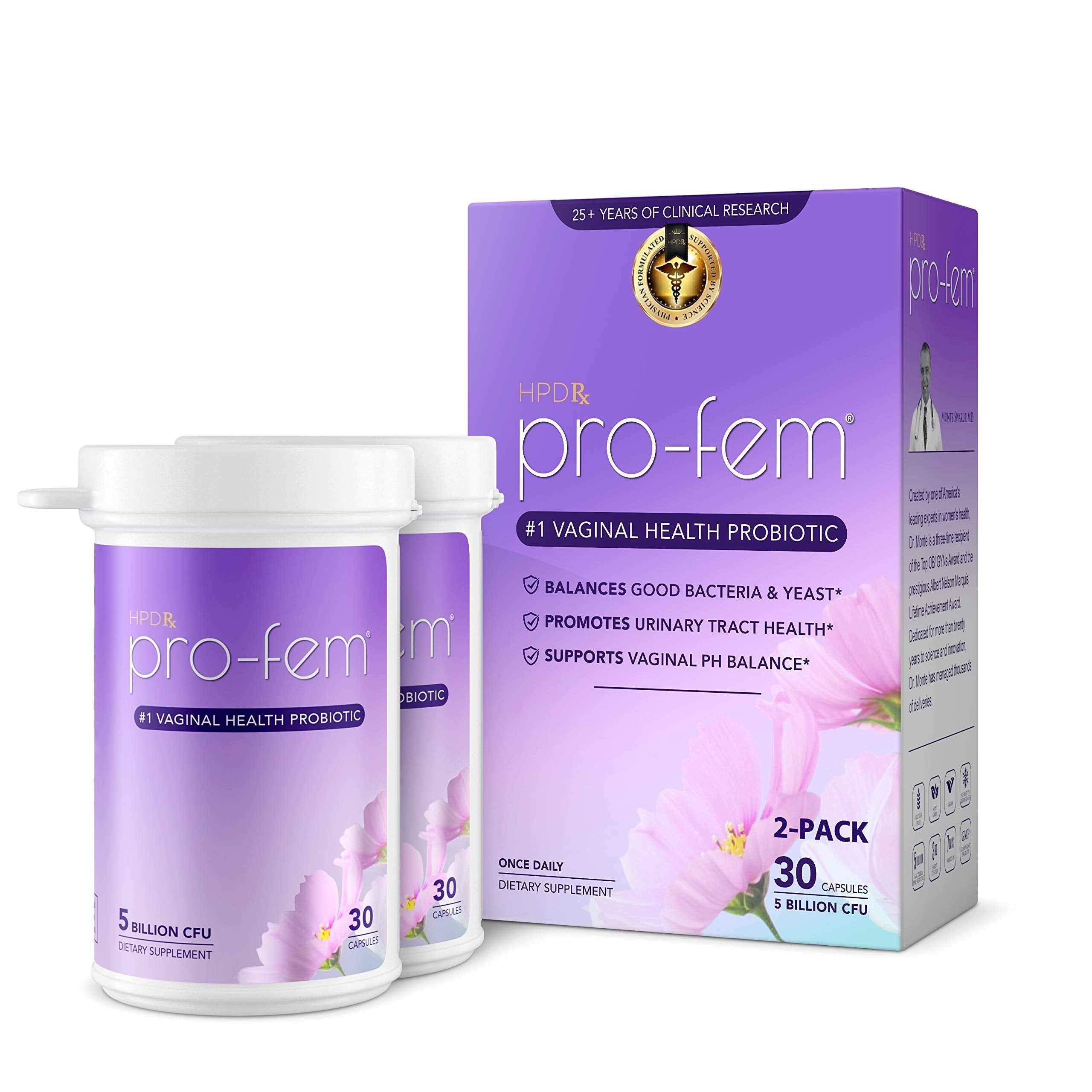 HPD Rx Pro-Fem #1 Vaginal Health Probiotic | Vaginal Probiotics | Clinically Proven to Promote Yeast & PH HPD Rx buy supplements canada