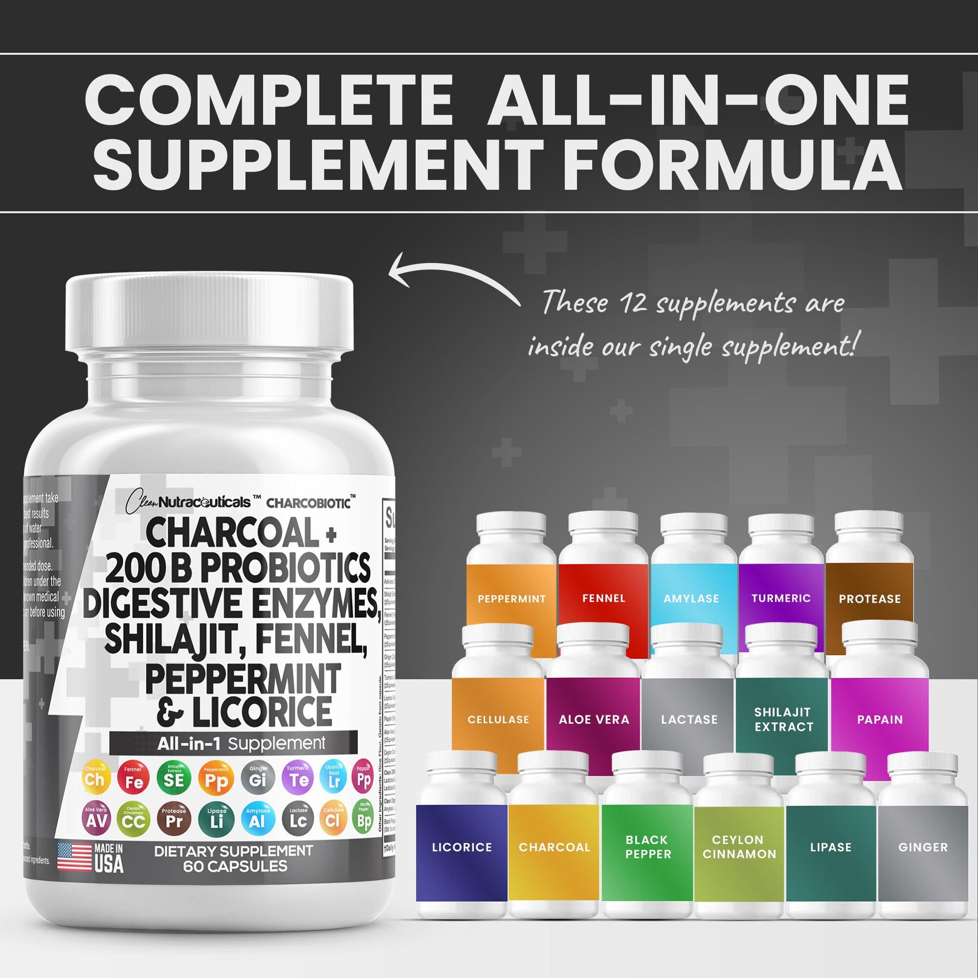 Clean Nutra Activated Charcoal Capsules 1000mg Shilajit 5000mg Pills Clean Nutraceuticals buy supplements canada