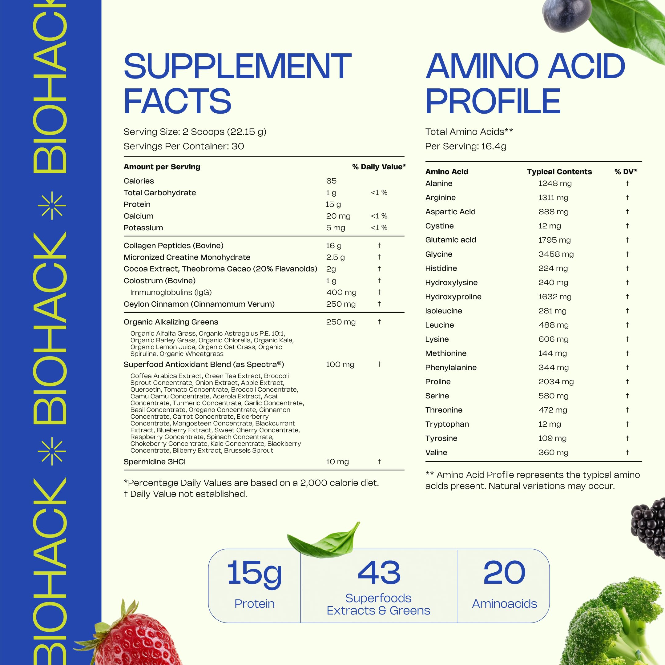 LevelUp Biohack Ageless: Colostrum Collagen Superfoods Antioxidants Spermidine Amino Acids Creatine for Women and Men, Total Body Rejuvenation (Dark Chocolate Cinnamon) LevelUp buy supplements canada