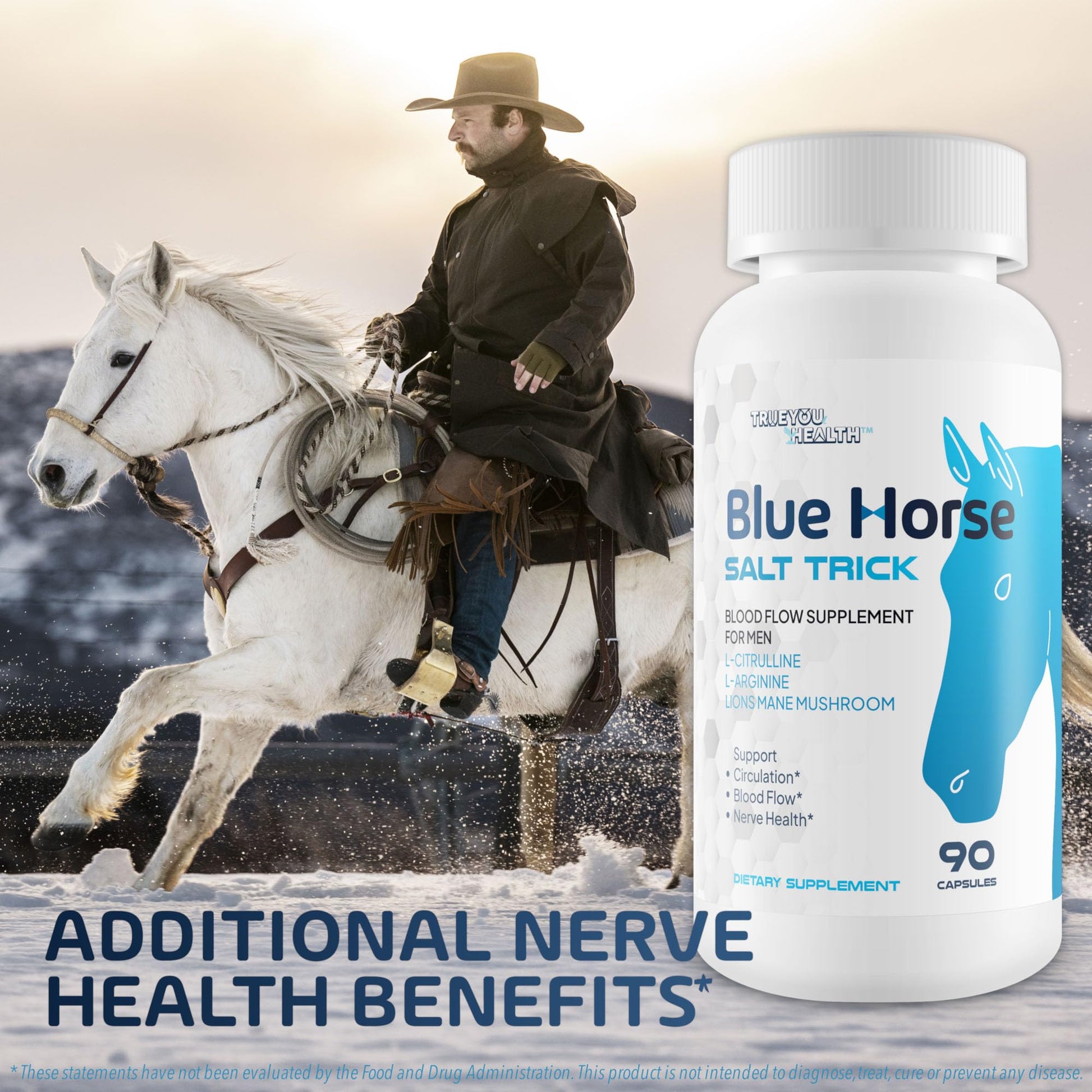 Blue Horse Salt Trick - Our Best Blood Flow Supplement for Men - Our Best Circulation Supplement - Male Circulation Supplements Nitric Oxide Vasodilator to Improve Blood Flow 7 Blue Salt Trick for Men True You Health buy supplements canada