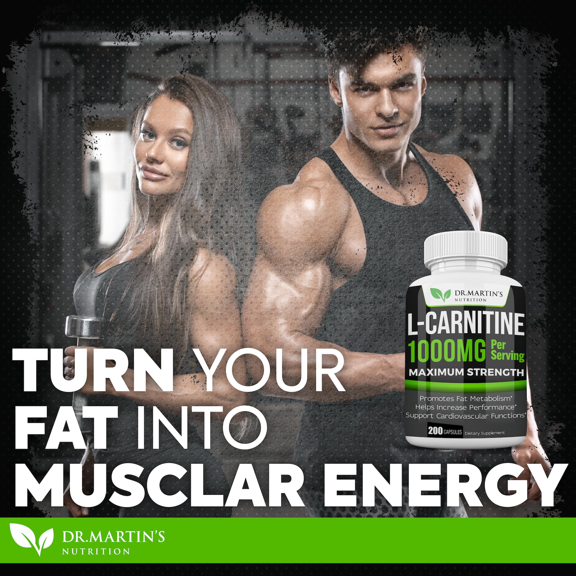 DR. MARTIN'S NUTRITION Extra Strength L-Carnitine - 200 Capsules - 1000mg Per Serving - Boost Your Metabolism and Increase Performance DR. MARTIN'S NUTRITION buy supplements canada