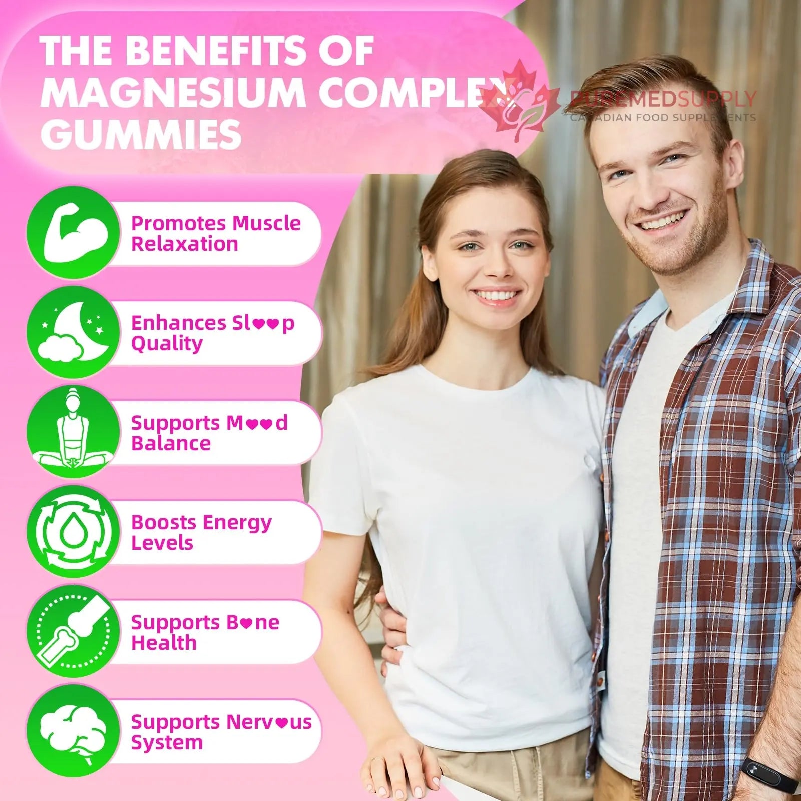 softbear Magnesium Complex Gummies for Women & Men & Kids, 8 in 1 Magnesium Complex Supplement 1000mg-Magnesium Glycinate,Citrate,Malate Supports Calm, Zzz, Muscle Cramp, Strawberry Flavor 120 Count softbear buy supplements canada