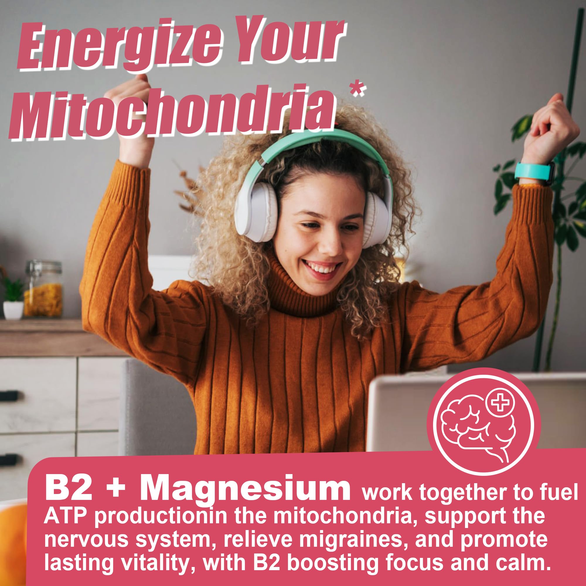 Safgumjel Vitamin B2 Gummies | Riboflavin 400mg with Magnesium & CoQ10 for Migraine Relief & Headache Relief | Sugar Free, Vegan, Strawberry Flavor, 60 Count Safgumjel buy supplements canada