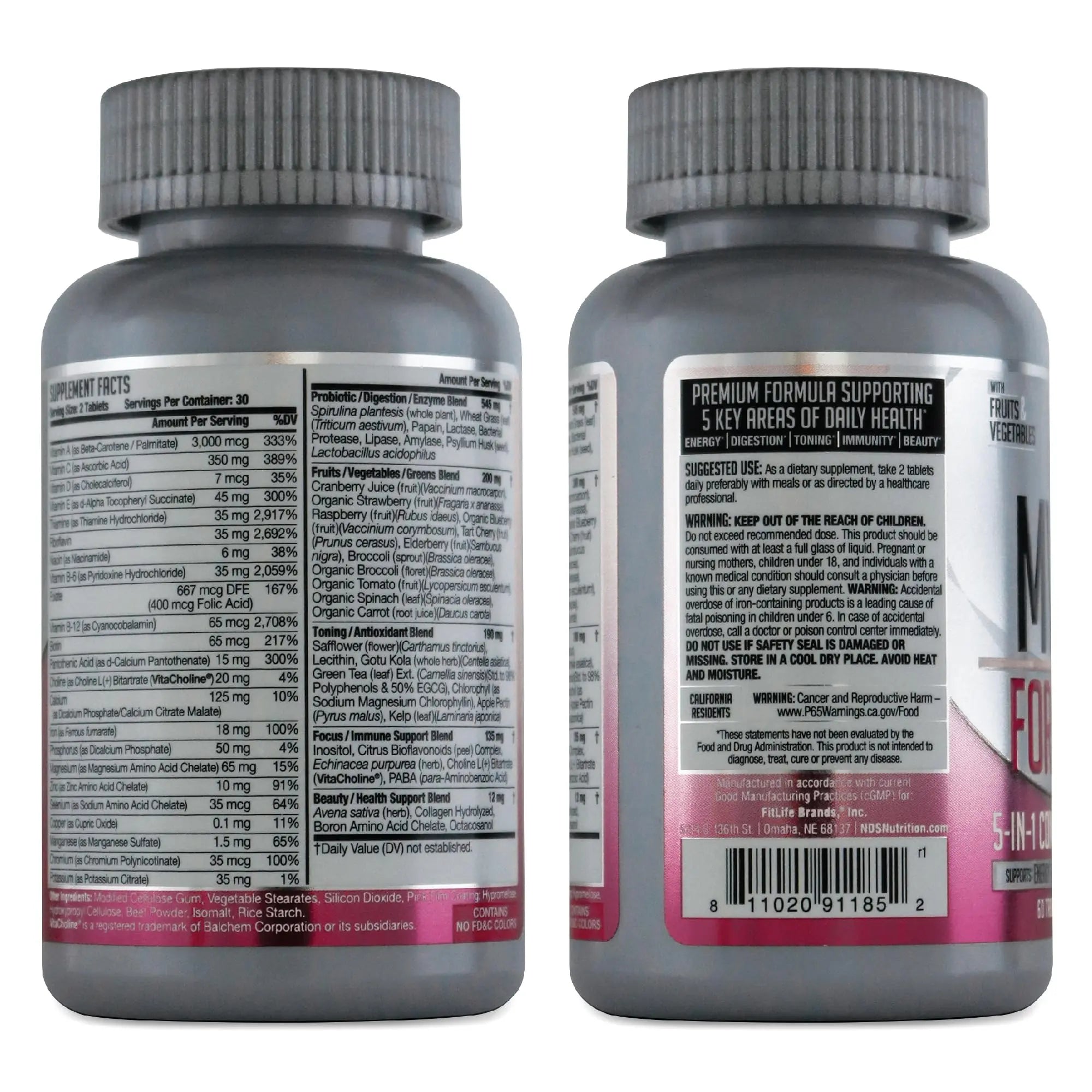FitLife Brands Women's Nutrition MV360, 5-in-1 Complete Multivitamin with Essential Vitamins for Energy, Digestion, Toning, Immune Support FitLife Brands buy supplements canada