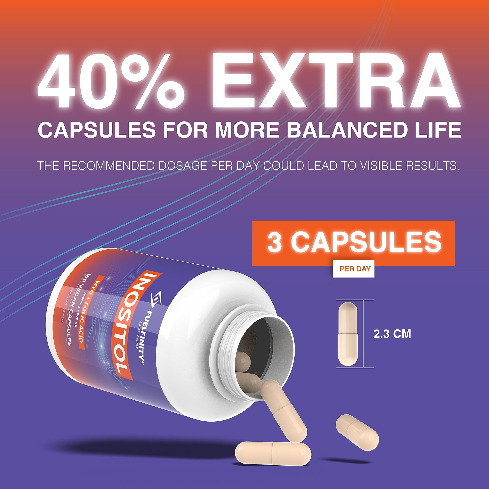 Myo-Inositol & Folic Acid | 2000mg Inositol | 180 Capsules | PCOS and Fertility Supplement FuelFinity buy supplements canada