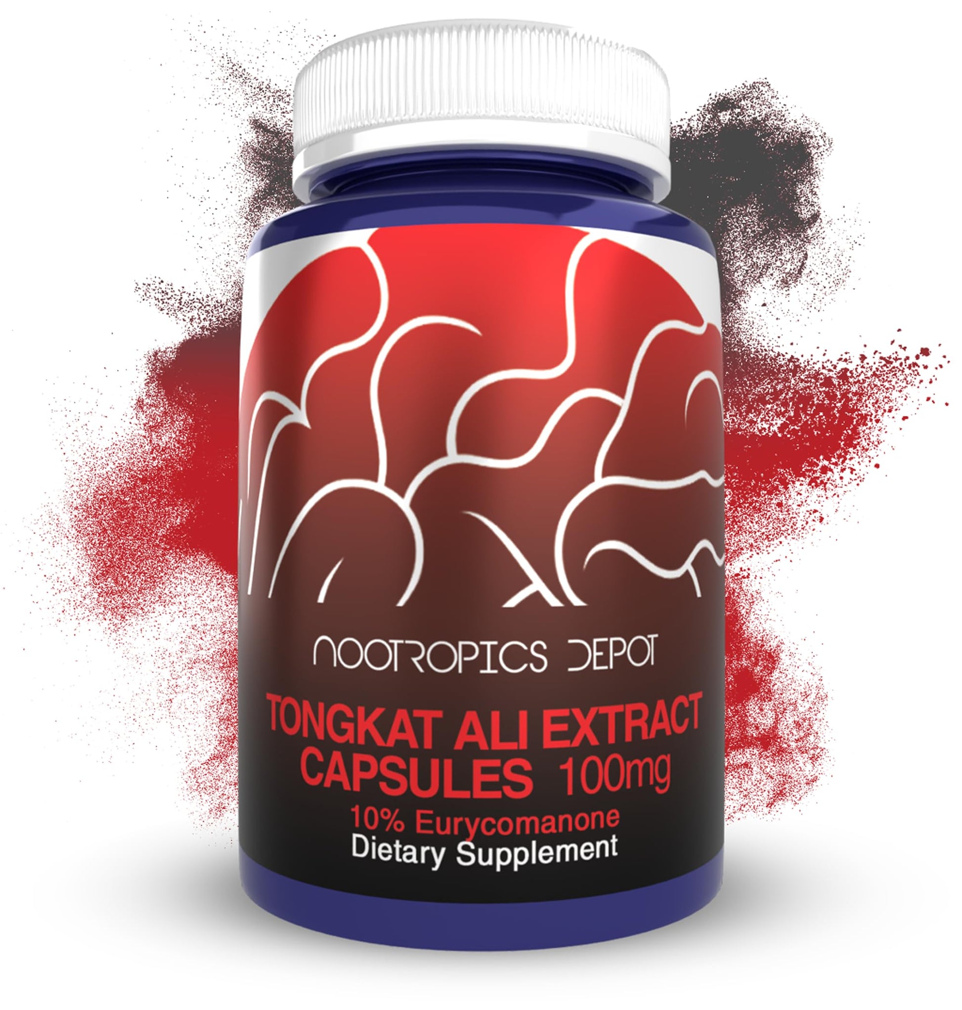 Depot Tongkat Ali Extract Capsules | 100mg | 60 Count | 10% Eurycomanone by HPTLC | Eurycoma longifolia Root Extract Nootropics Depot buy supplements canada