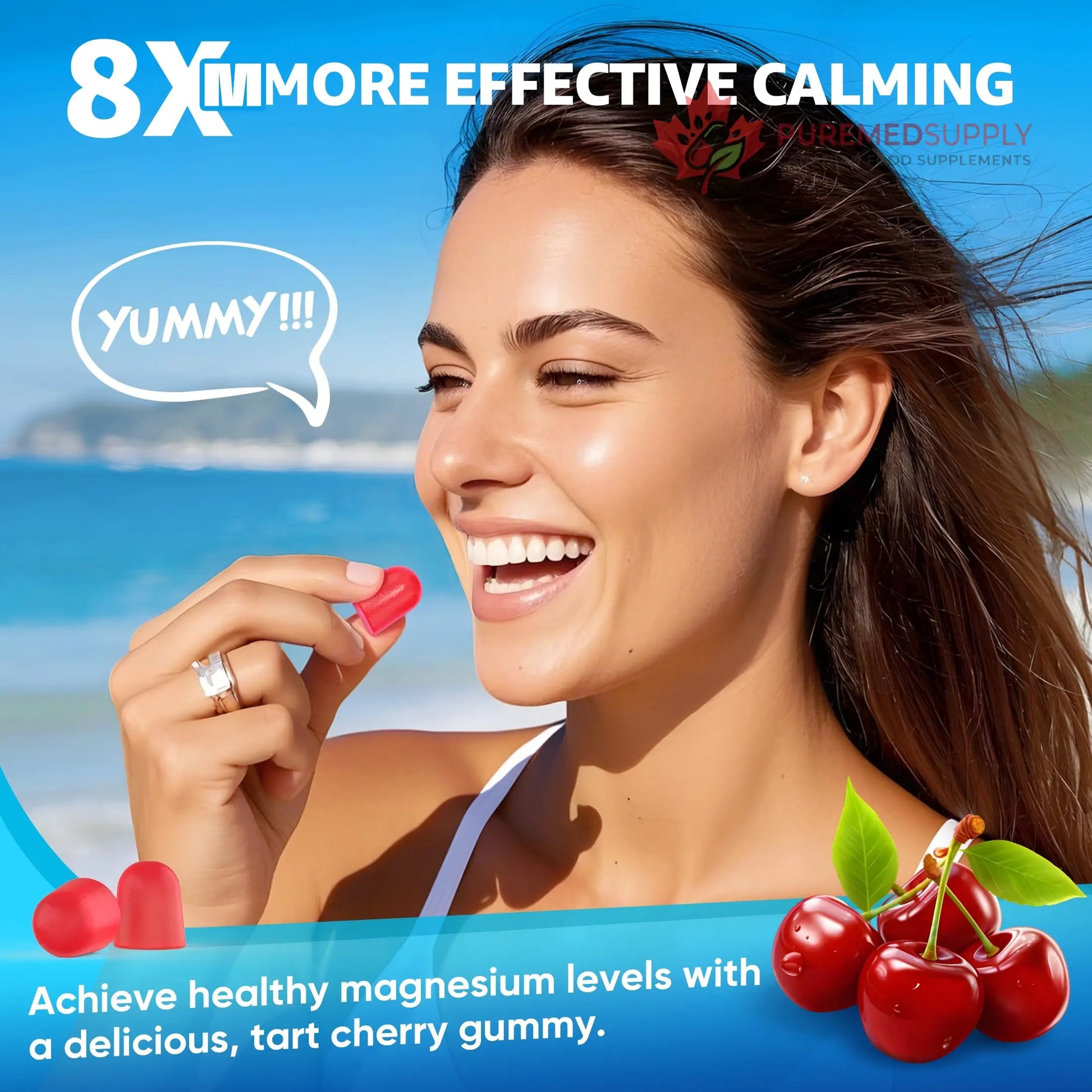 Magnesium Complex Gummies 400mg | as 8 Forms of Magnesium Glycinate, Malate, Citrate, Taurate, Oxide & More | w/Ashwagandha Extract, D3 & B12 Supports for Calm, Zzz, Mood, Muscle Cramp - Vegan 120Cts EnvyCure buy supplements canada