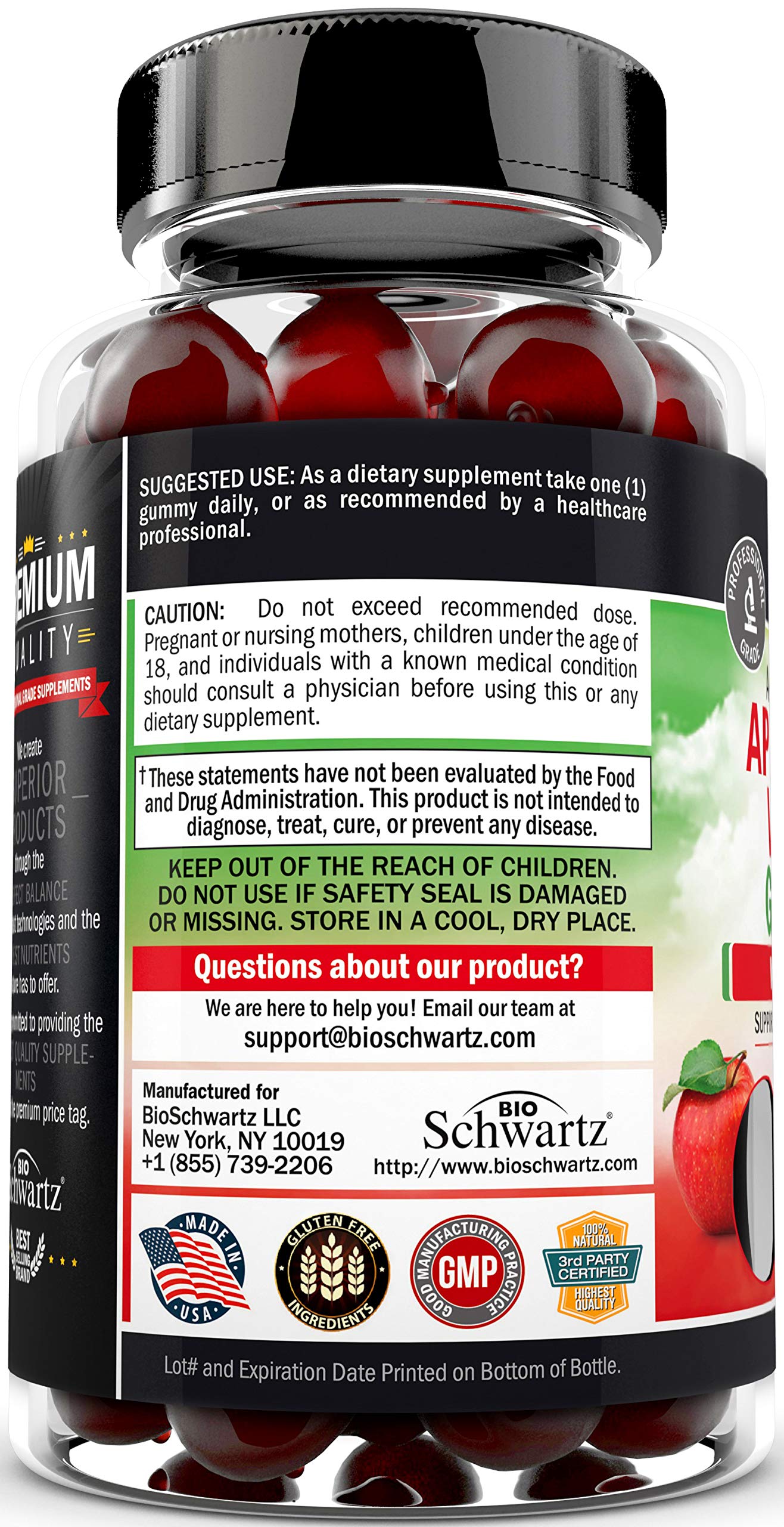 Apple Cider Vinegar Gummies for Weight Loss - ACV Gummies with The Mother BioSchwartz buy supplements canada