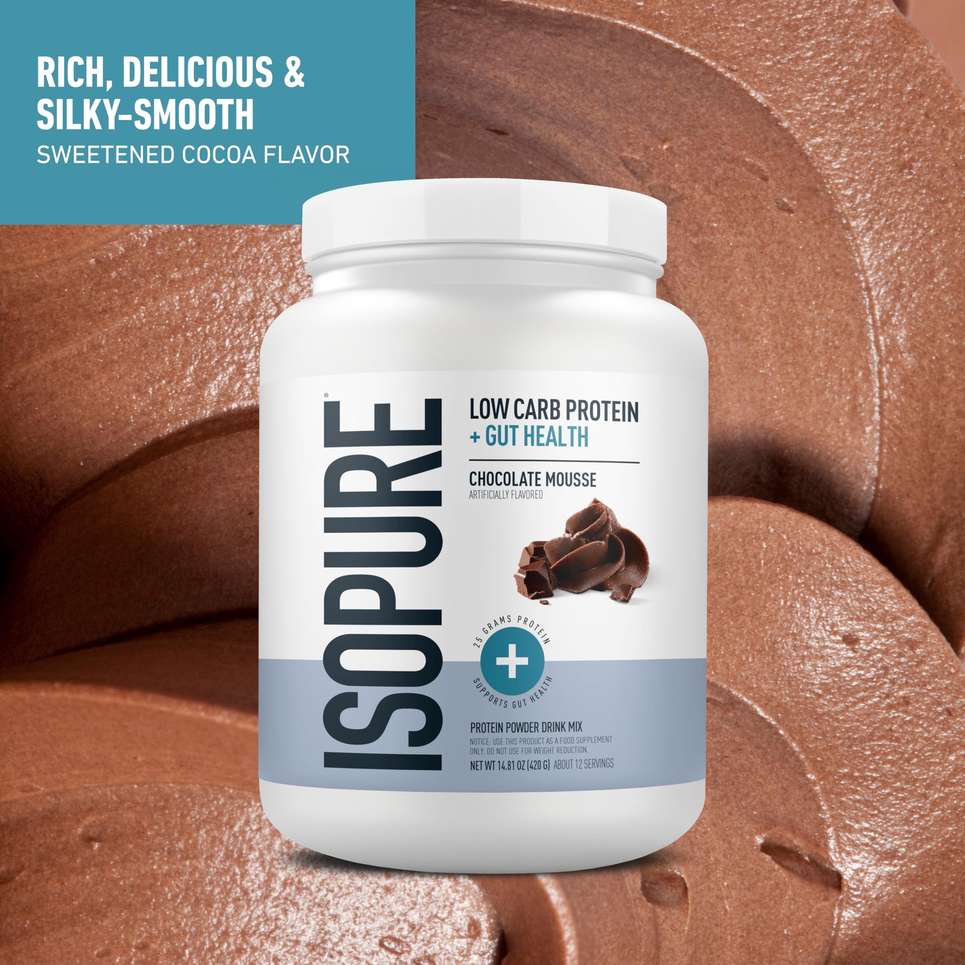 Isopure Protein + Gut Health & Immune Support Powder, Chocolate Mousse, 25g Whey Protein with Prebiotics & Vitamins, 12 Servings (Pack of 1) Isopure buy supplements canada