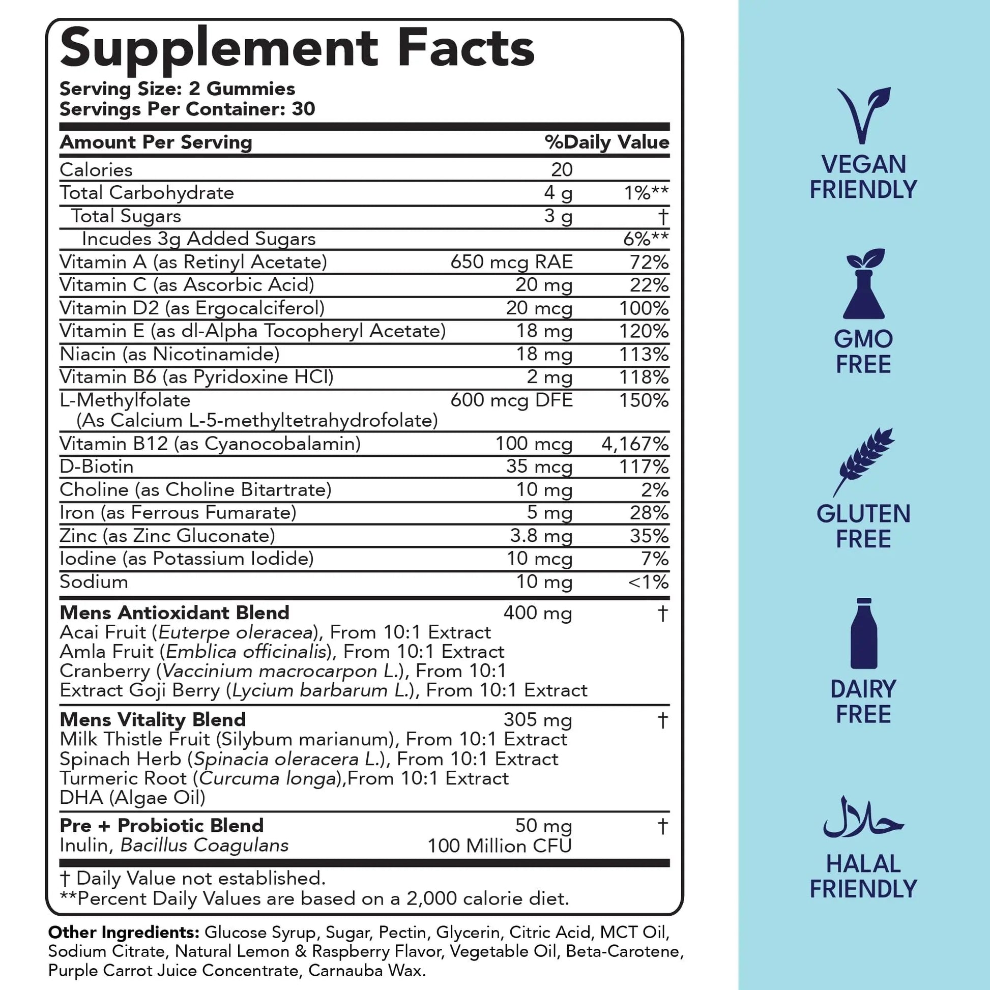 Sakoon nutrition Men's Multivitamin Gummies with Probiotics and Prebiotics, Adult Multivitamin A, C, D, E, B & More Sakoon nutrition buy supplements canada