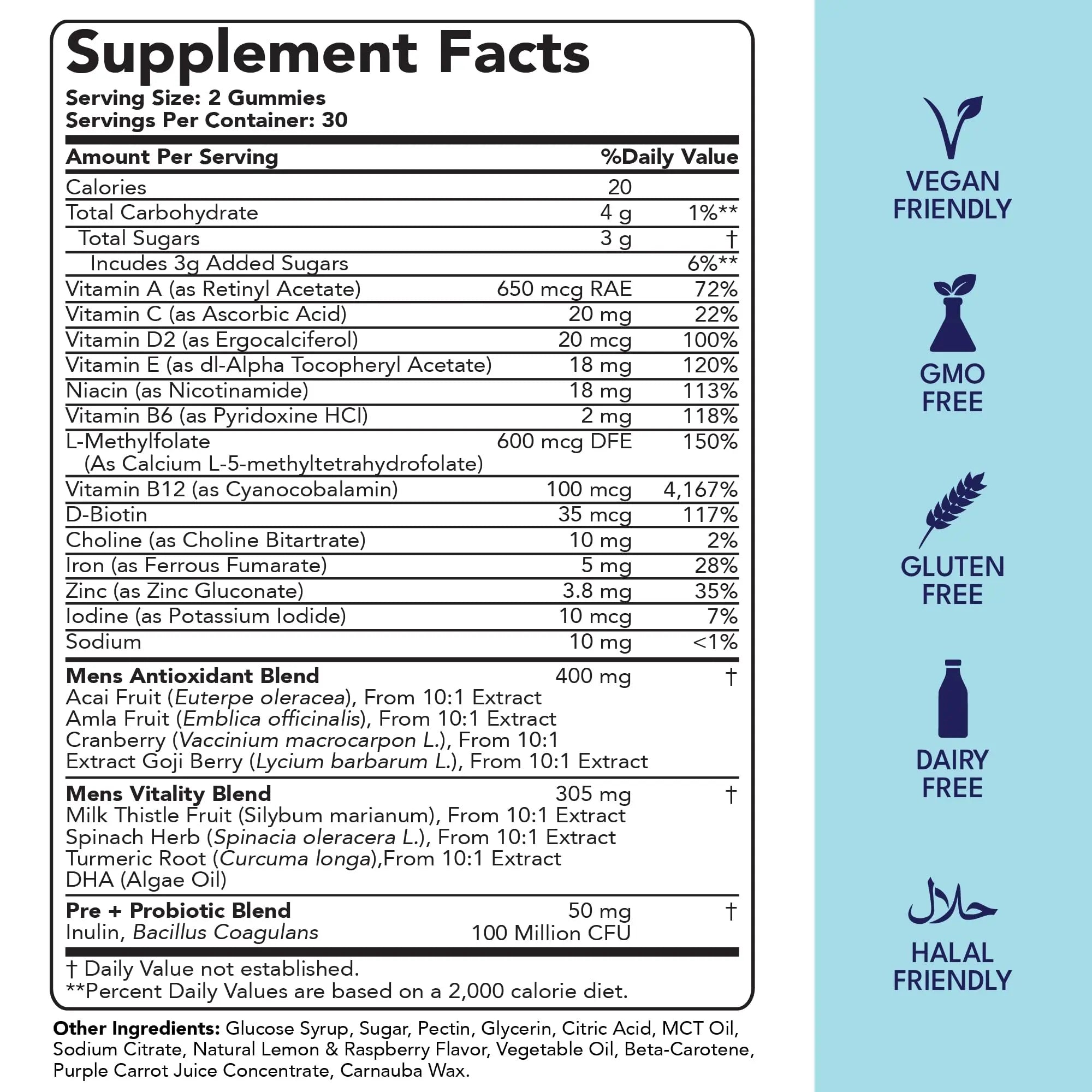 Sakoon nutrition Men's Multivitamin Gummies with Probiotics and Prebiotics, Adult Multivitamin A, C, D, E, B & More Sakoon nutrition buy supplements canada
