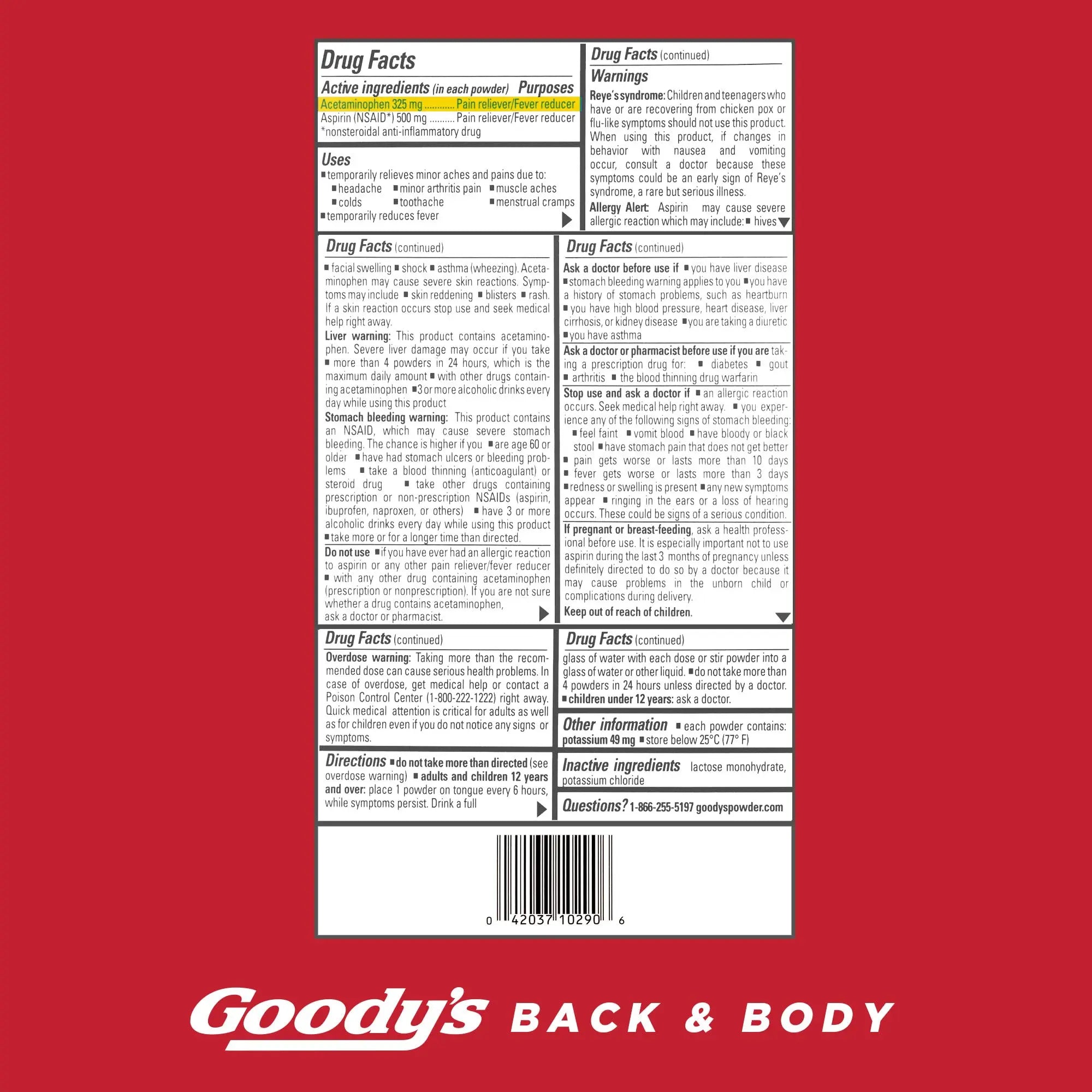 Goody's Back and Body Pain Relief Powder, 24 ct (Pack of 1) Goody's buy supplements canada
