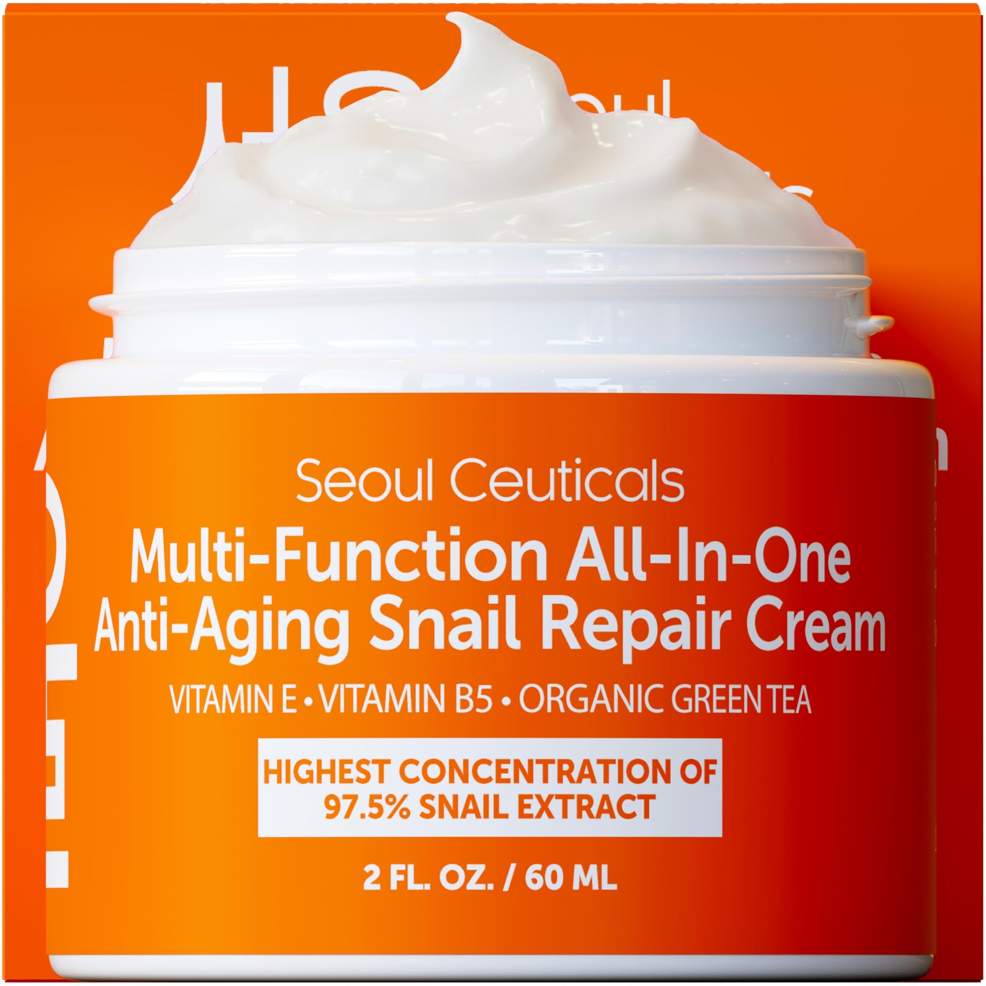 SeoulCeuticals Snail Mucin Moisturizer 97.5% - Korean Skin Care Snail Repair Cream - Day & Night Anti Aging K Beauty Skincare Cruelty Free 2oz SeoulCeuticals buy supplements canada
