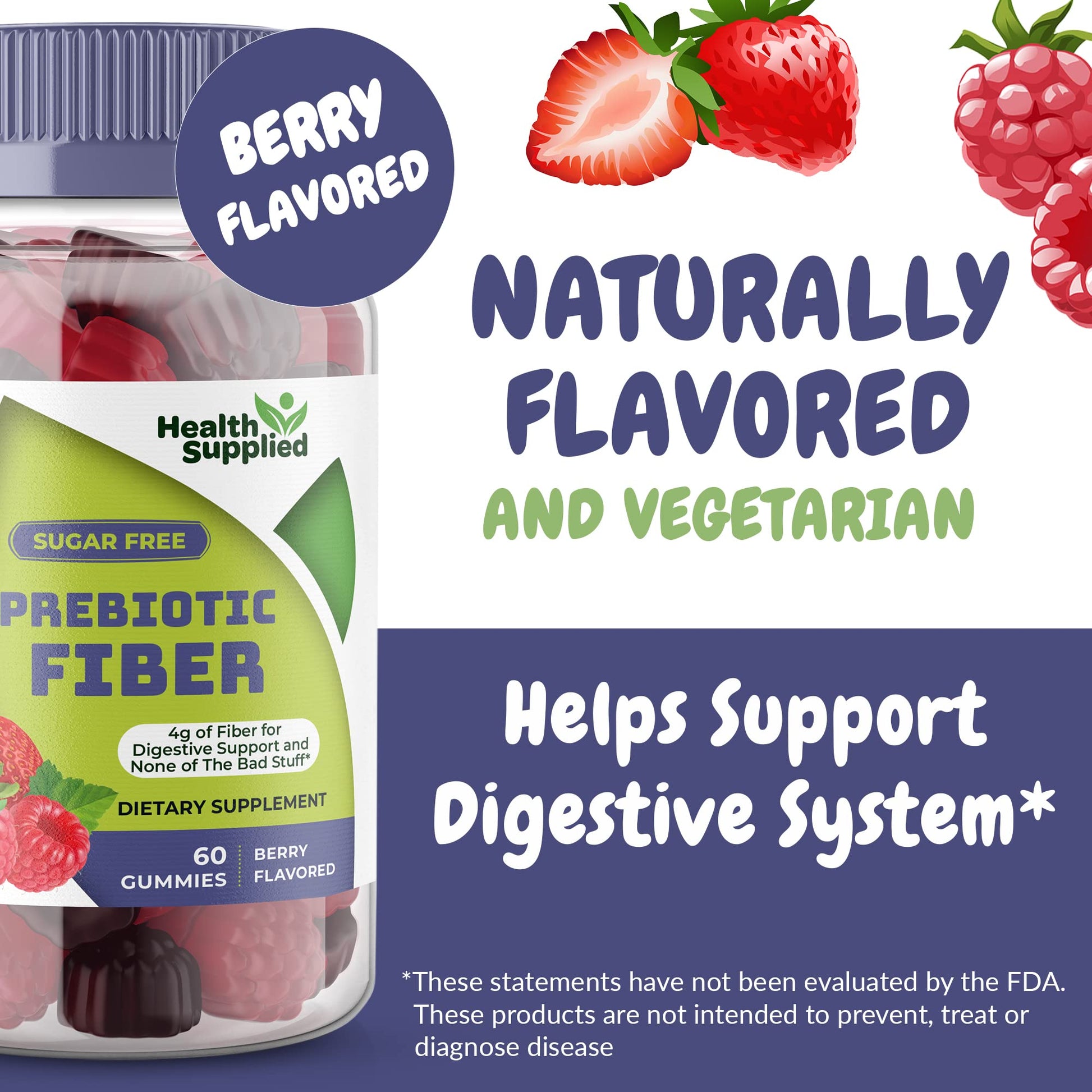 Fiber Prebiotic Gummies Sugar Free, Keto Friendly | Gut Cleansing, Digestive Health Regularity Health Supplied buy supplements canada