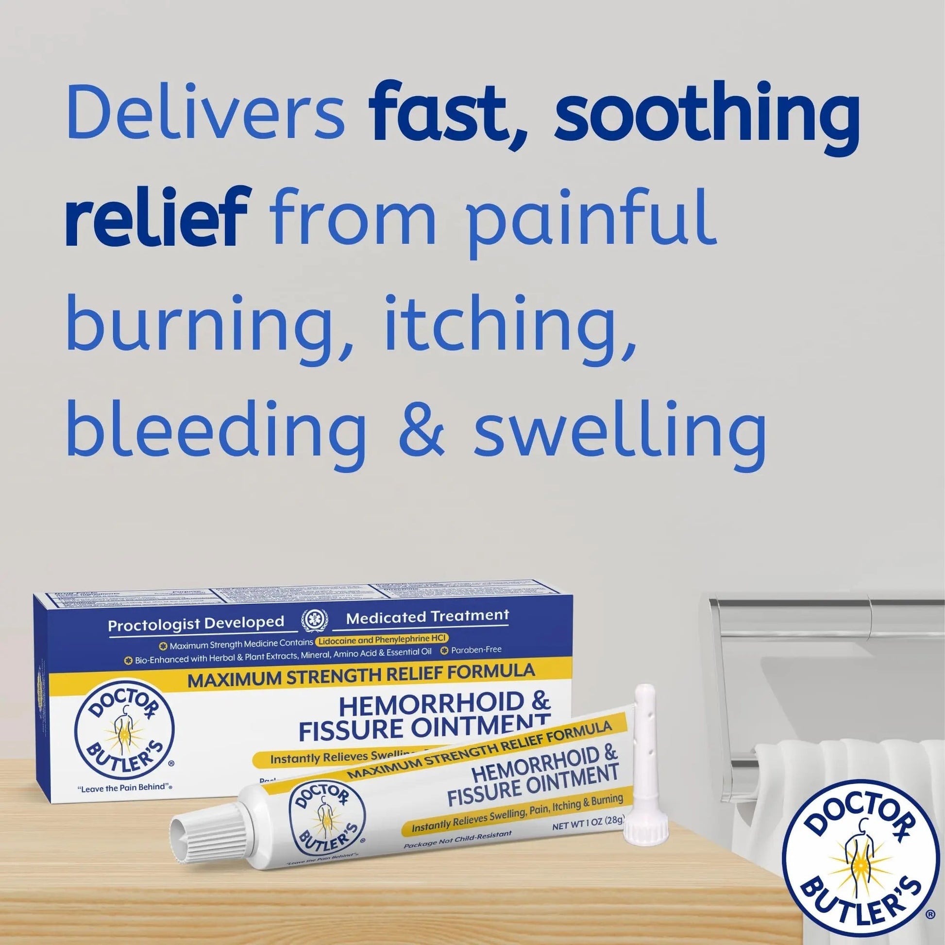 Doctor Butler’s Hemorrhoid & Fissure Ointment – Hemorrhoid Treatment and Hemorrhoid Cream with Lidocaine and Phenylephrine HCI for Fast Acting Relief of Pain, Swelling, Discomfort, and Itching (1 oz.) Doctor Butler's buy supplements canada