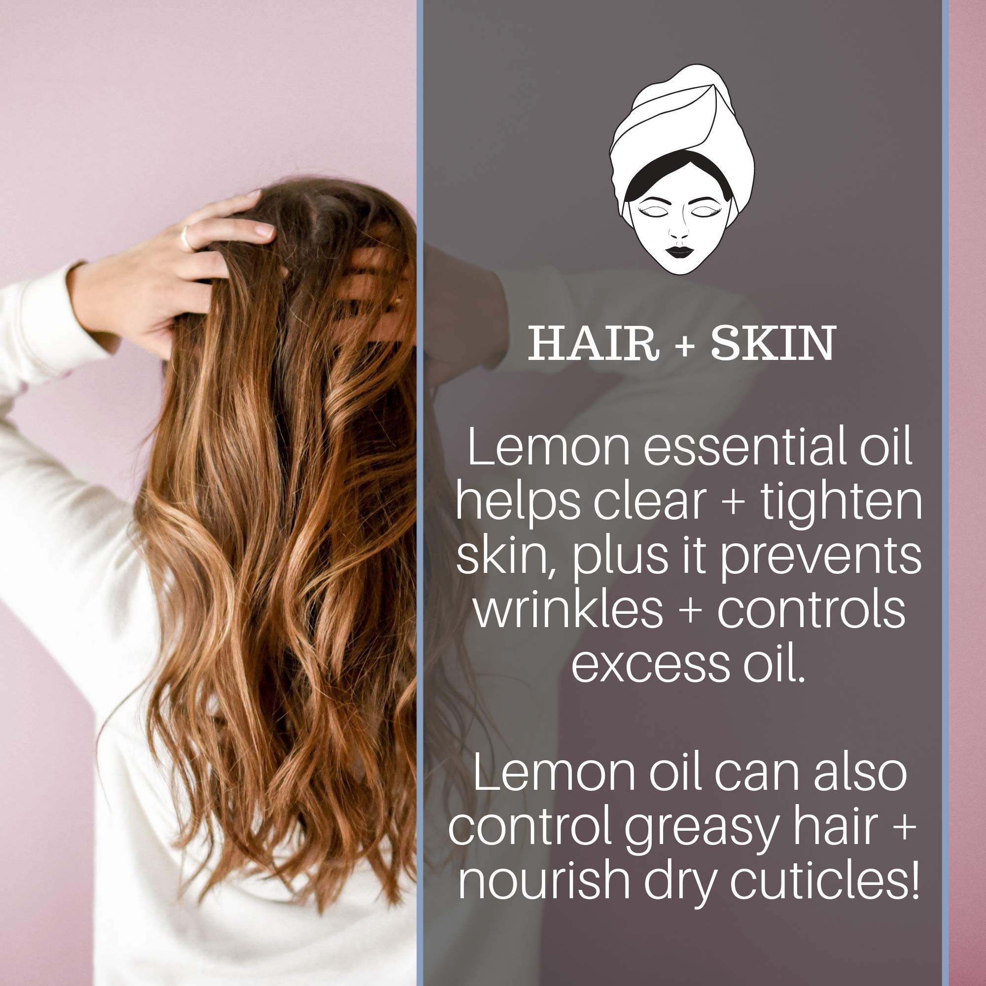 Lemon Essential Oil, 4 fl oz - 100% Pure & Undiluted Lemon Oil for Diffuser and DIY - Natural Deodorizer Pure Body Naturals buy supplements canada