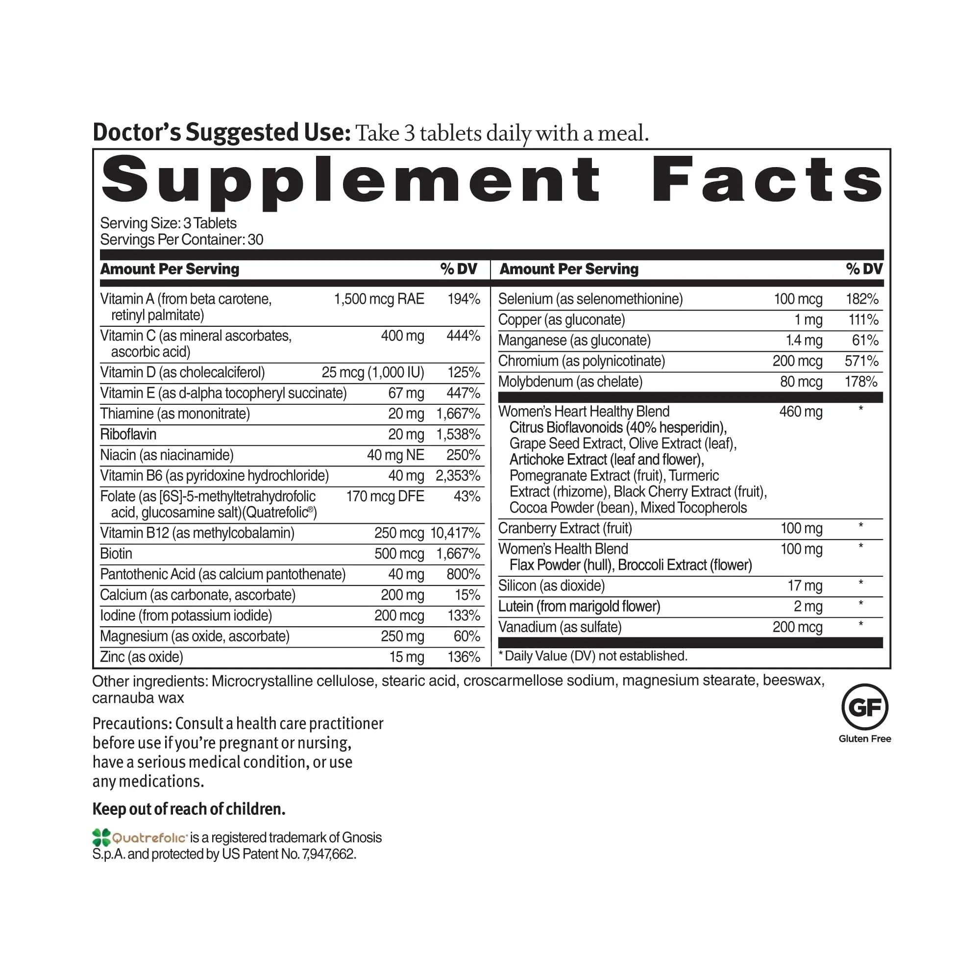 Dr. Sinatra Heart Healthy Multivitamin for Women with Vitamin D 1000 IU, A, B12, C, E, Biotin, Folate, and Zinc, 90 Tablets (30-Day Supply) Dr. Sinatra buy supplements canada