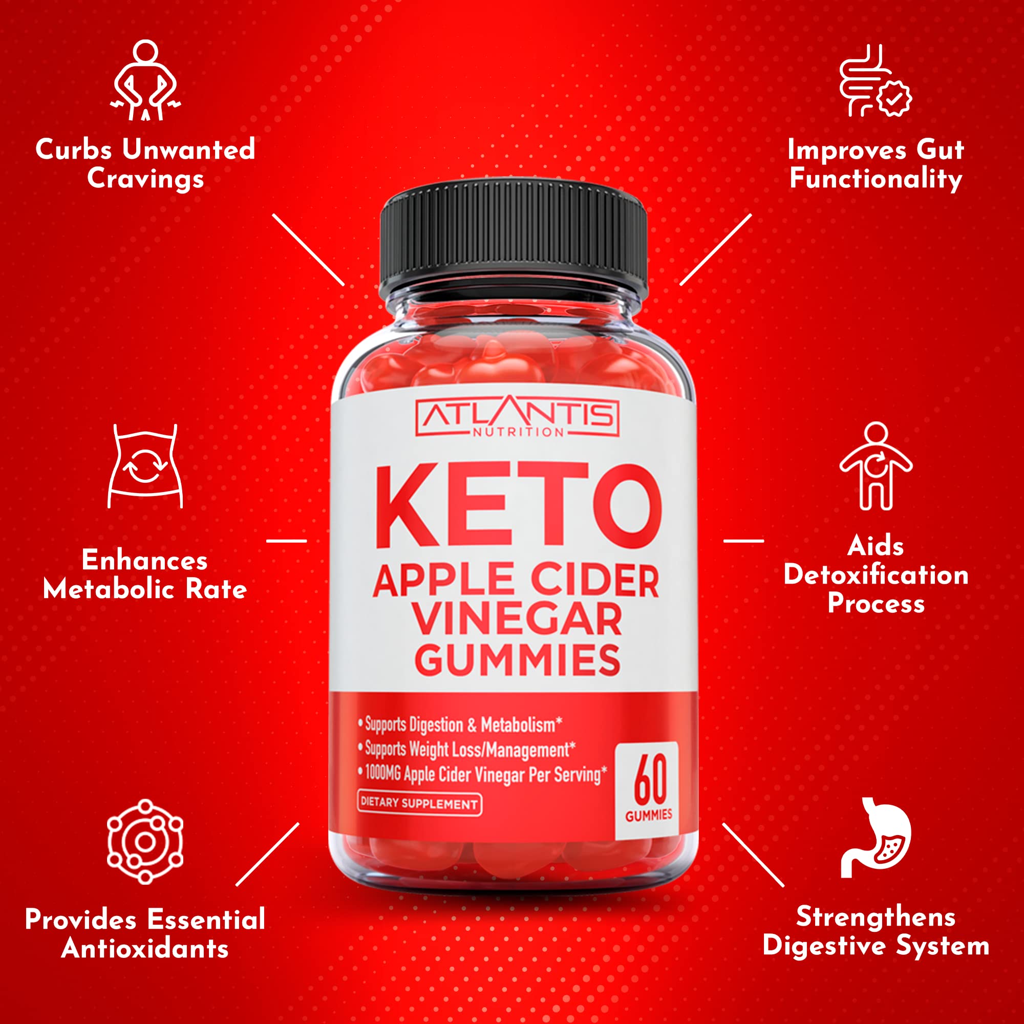 Keto ACV Gummies for Weight Loss - Apple Cider Vinegar Keto ACV Gummies Formulated Atlantis Nutrition buy supplements canada