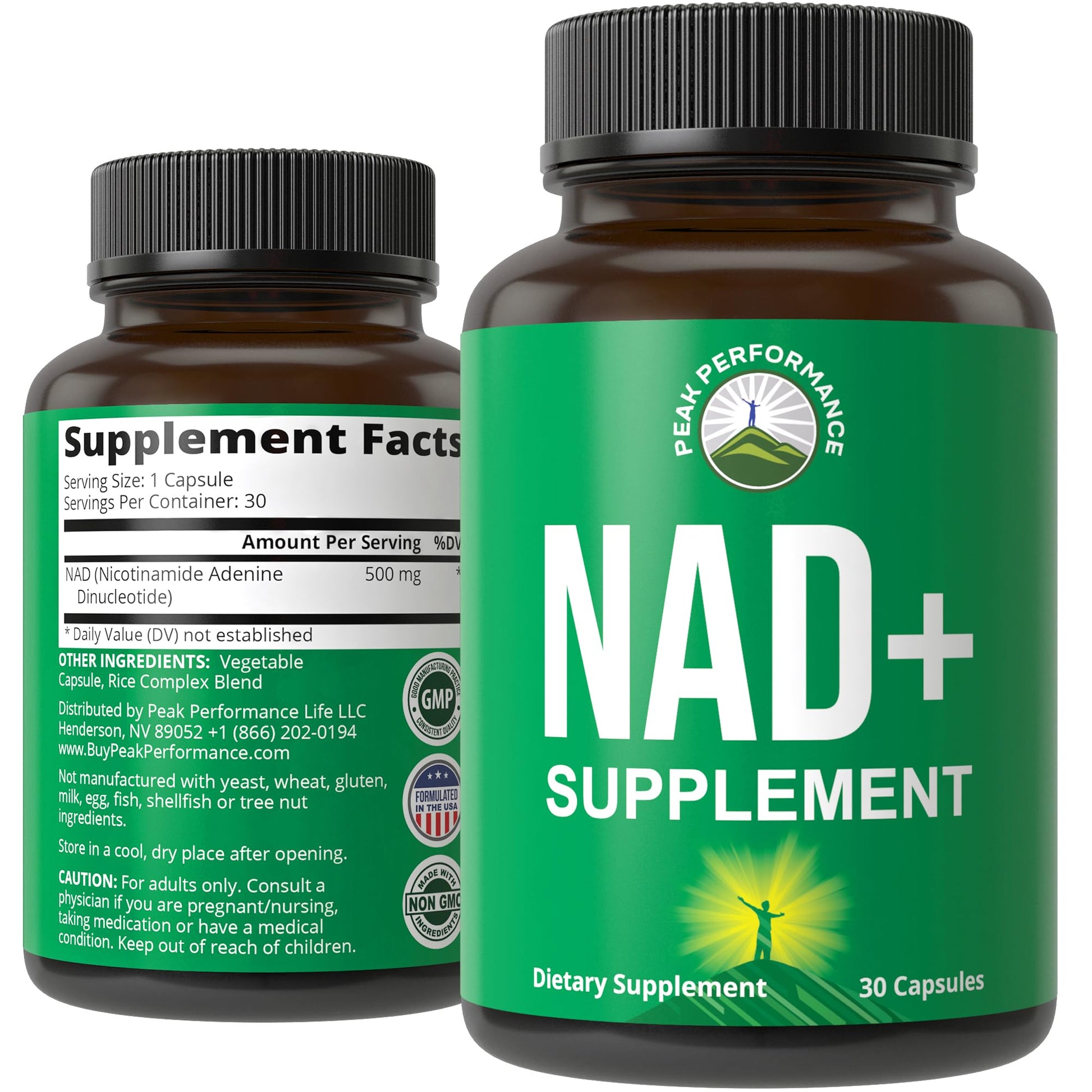 Ultra High Purity NAD Supplement for Women and Men. NAD+ Similar to Nicotinamide Riboside. Supports Energy, Brain Function, Healthy Aging & Longevity. Third Party Tested Non-GMO Supplements Peak Performance buy supplements canada