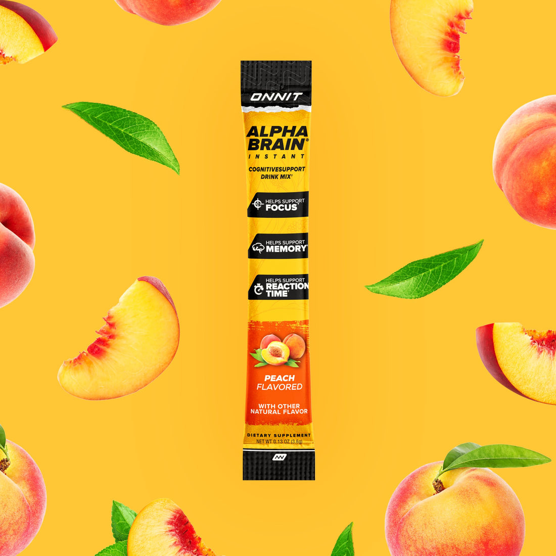 ONNIT Alpha Brain Instant Cognitive Support Drink Mix, Nootropic Supplement for Focus, Memory and Clarity, Peach Flavor, 0.13 oz Packets, 30 Count ONNIT buy supplements canada