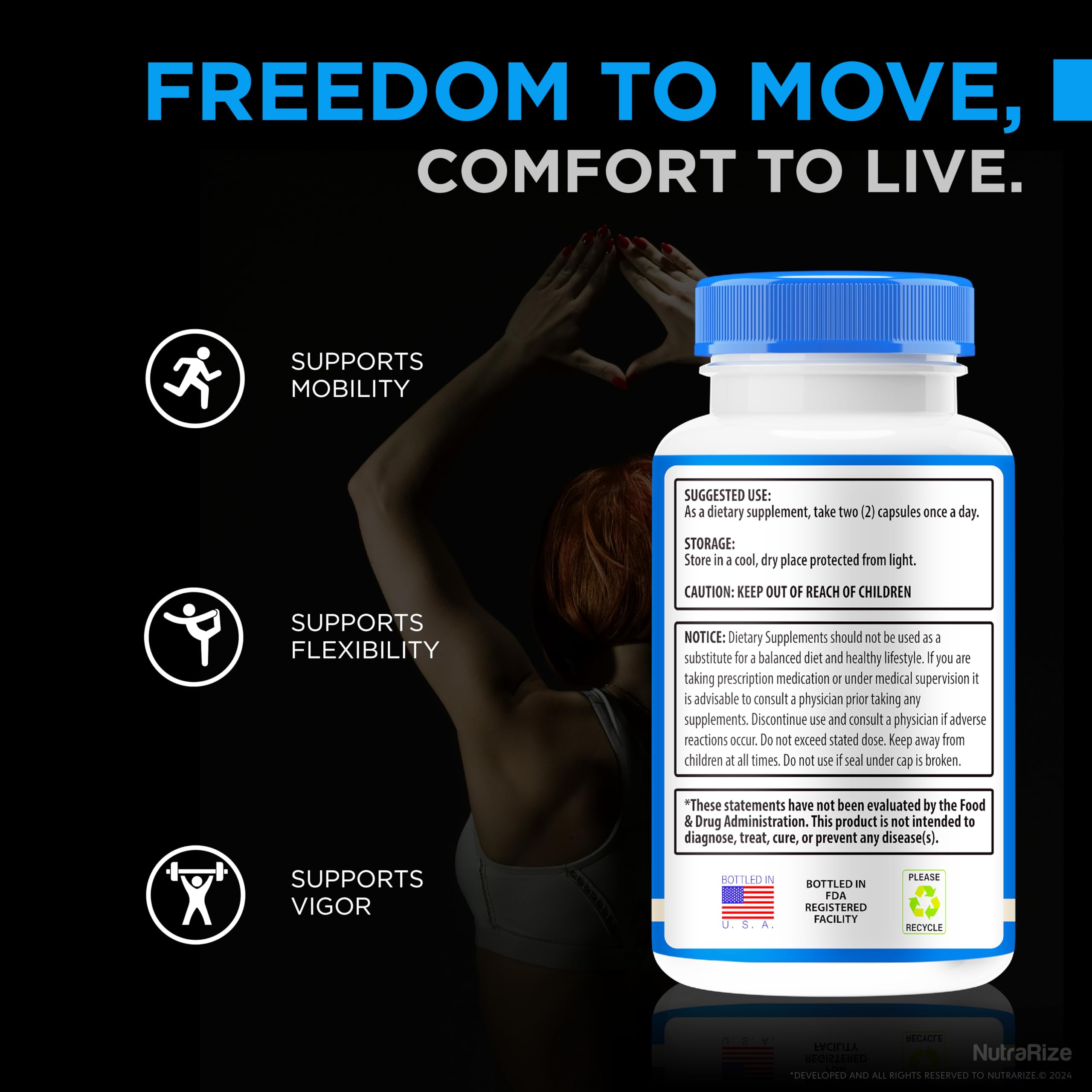 NutraRize (2 Pack) Flexopril Ultra Capsules, Official Flexopril for Joint Support, All-Natural Formula to Fortify Bones and Bolster Flexibility, Premium FlexoprilUltra Pills Review (120 Capsules) NutraRize buy supplements canada