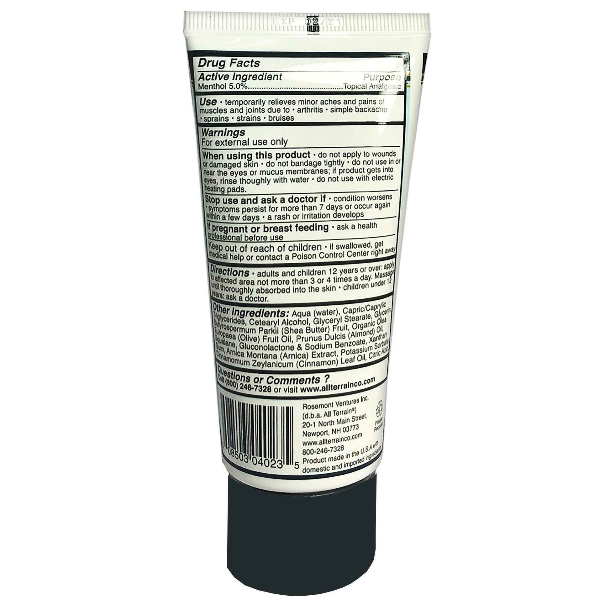 All Terrain Recovery Rub Soothing Massage Cream 3oz, Natural Relief for Muscle Aches and Pains All Terrain buy supplements canada