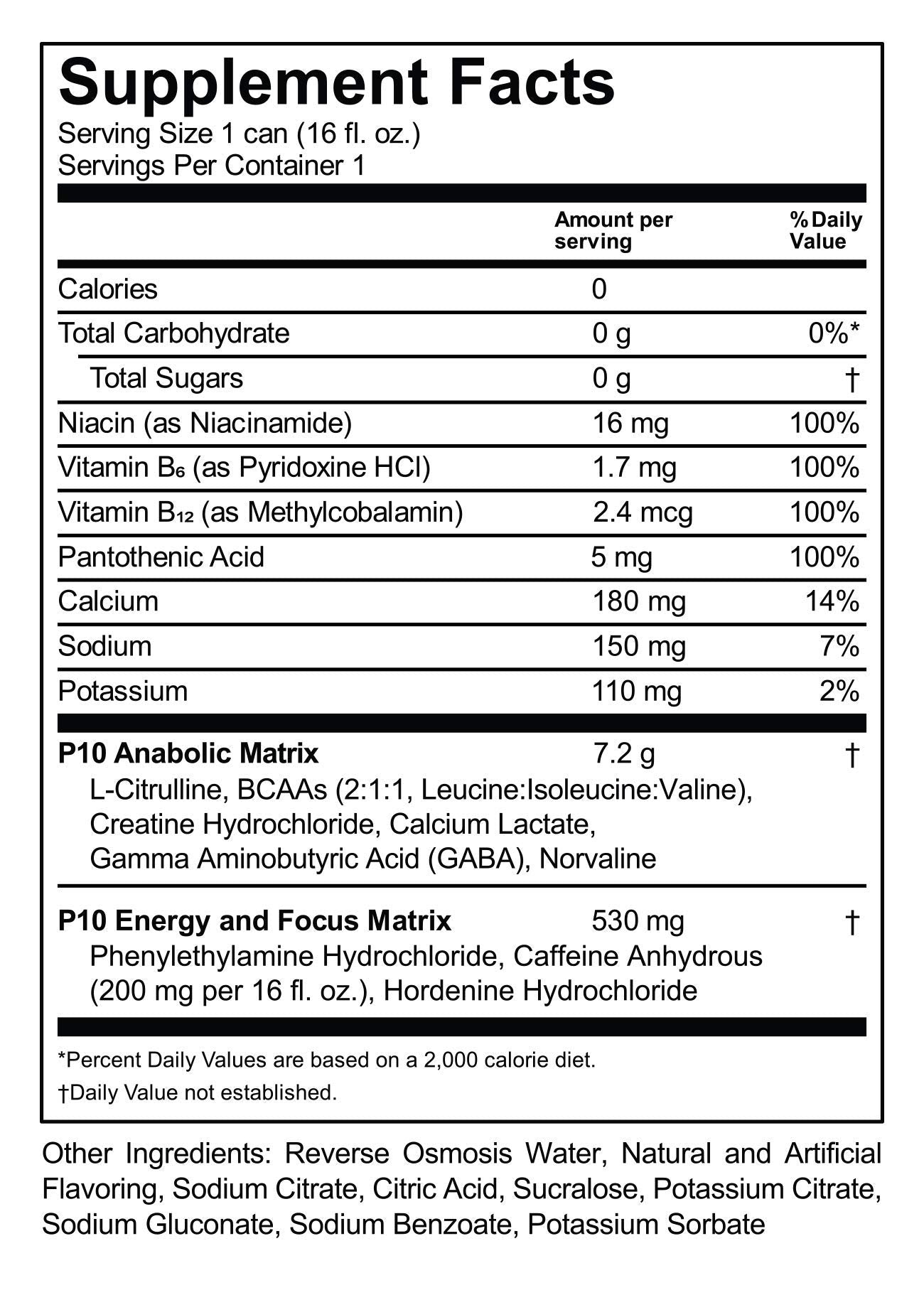 P10 Performance Sugar-Free Pre Workout Drink - 12-Pack, Fruit Blast, 12oz Cans - Energy P10 Performance buy supplements canada