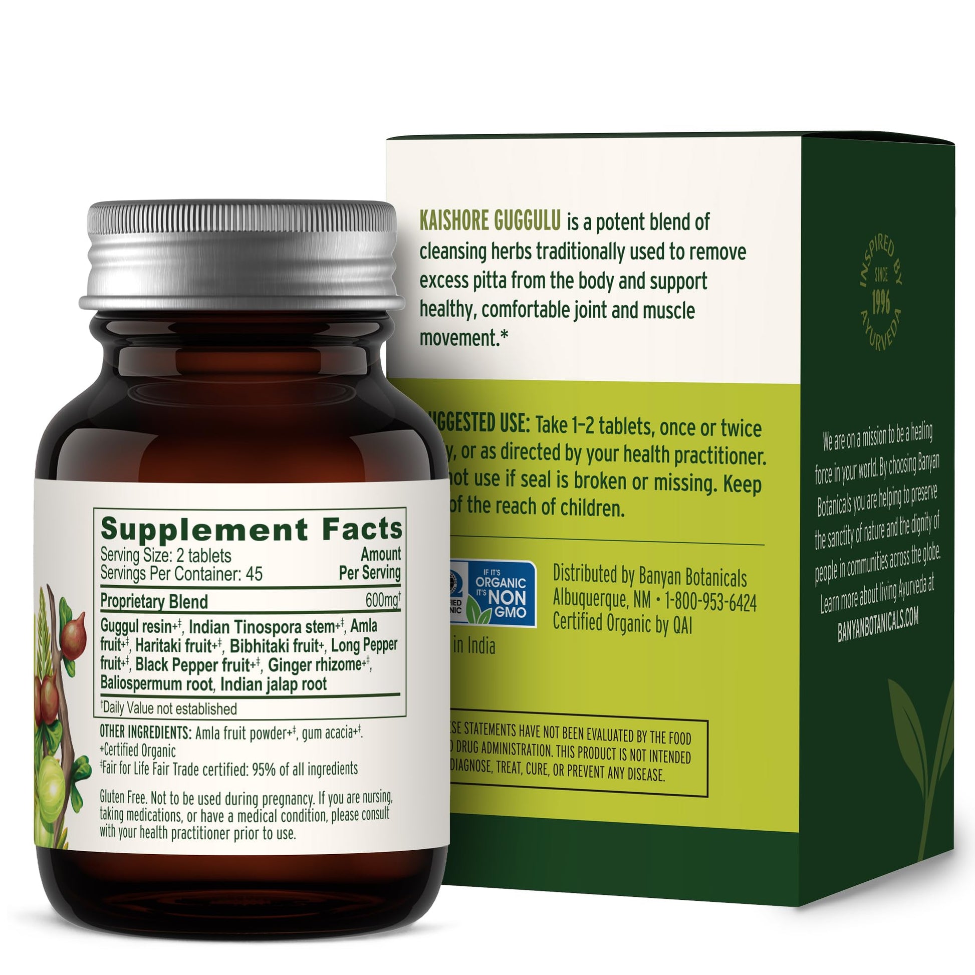 Banyan Botanicals Kaishore Guggulu – Organic Joint Support Supplement – Traditional Blend that Supports Healthy Joints, Muscles, and Connective Tissue* – 90 tablets – Non-GMO Sustainably Sourced Vegan Banyan Botanicals buy supplements canada